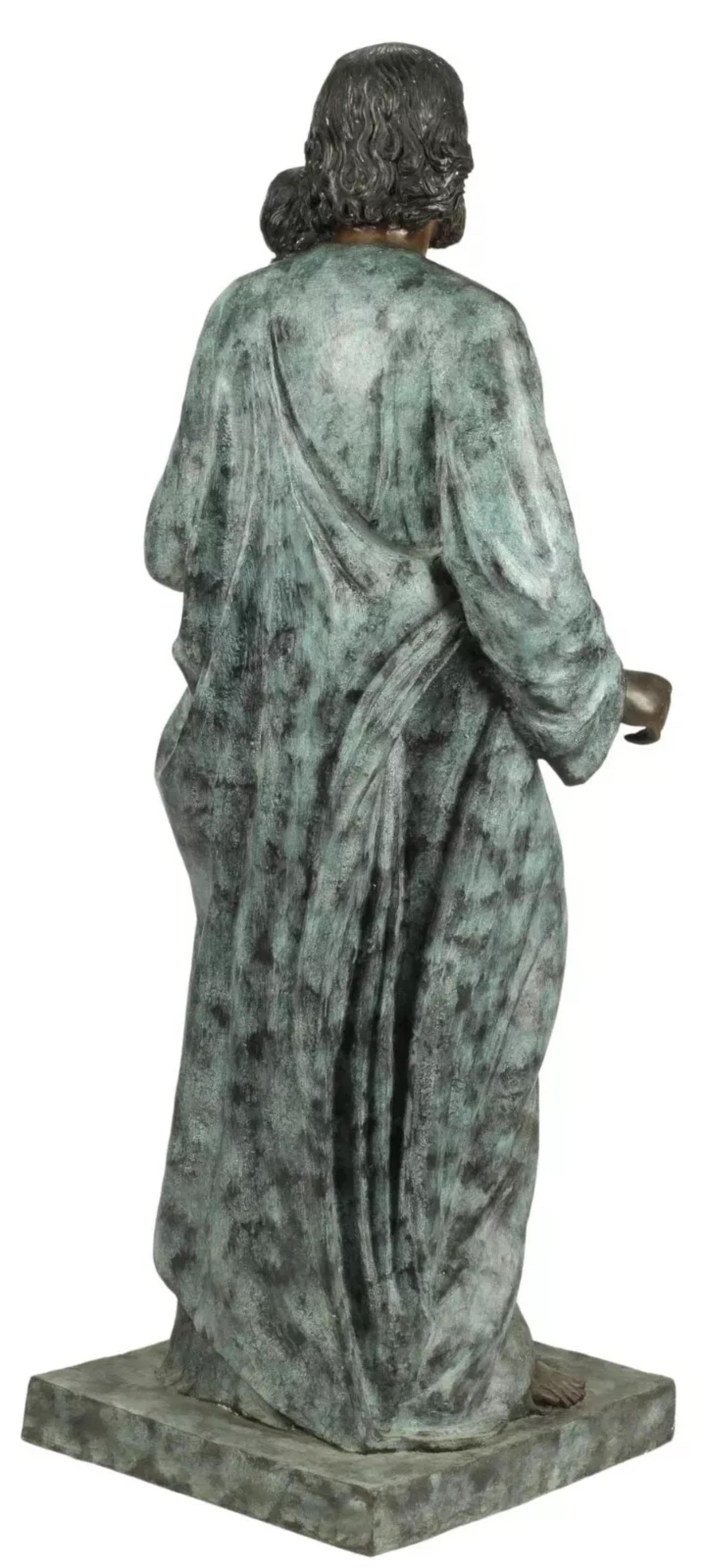 Grand groupe patiné, St. Joseph & Christ Child, Décor, 61