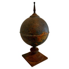 Large Patinated Metal Architectural Garden Finial