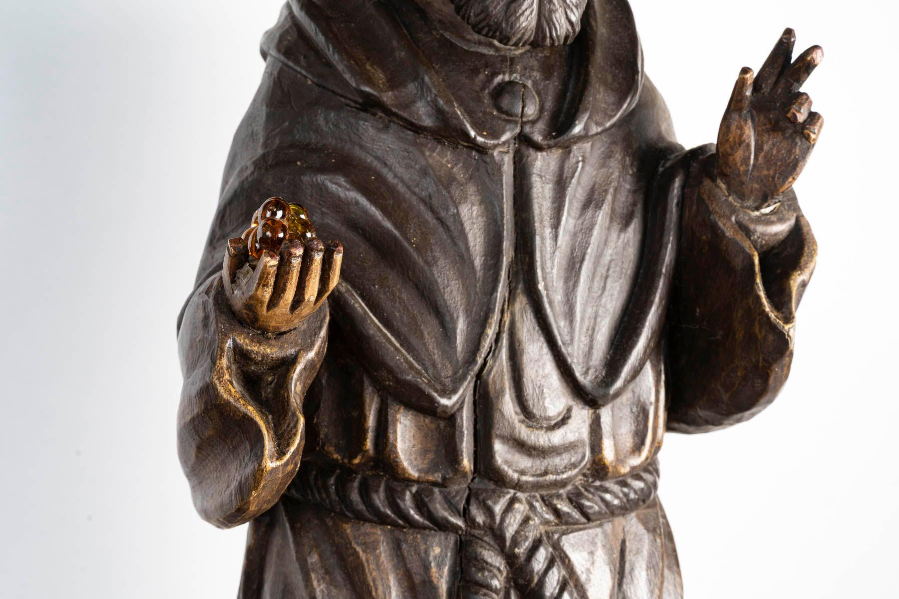 Gran escultura de madera maciza patinada, principios del siglo XX. Madera en venta