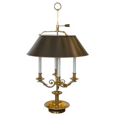 Large Paul Ferrante French Gilt Bronze Four Light Bouillotte Griffin Table Lamp