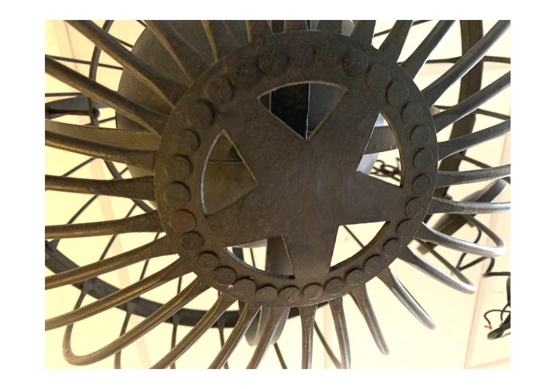 Large Paul Ferrante Spherical Iron Pendant Light For Sale 8