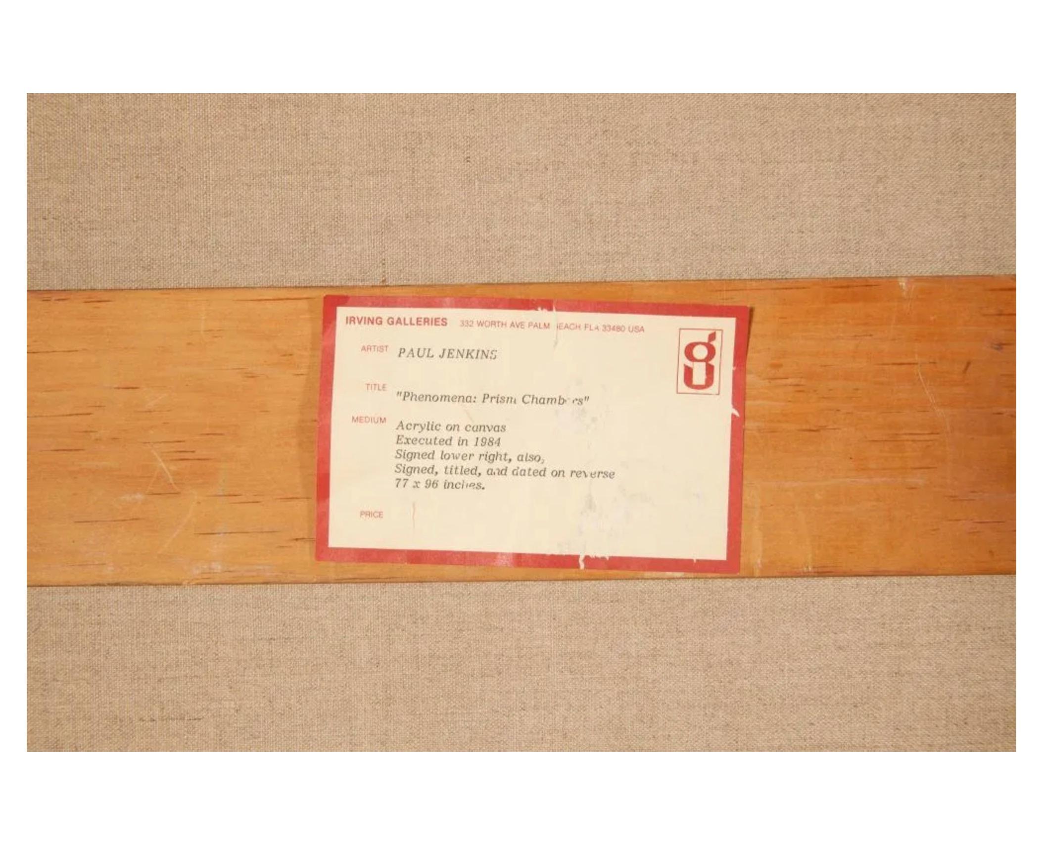 Acrílico sobre lienzo grande de Paul Jenkins en venta 1