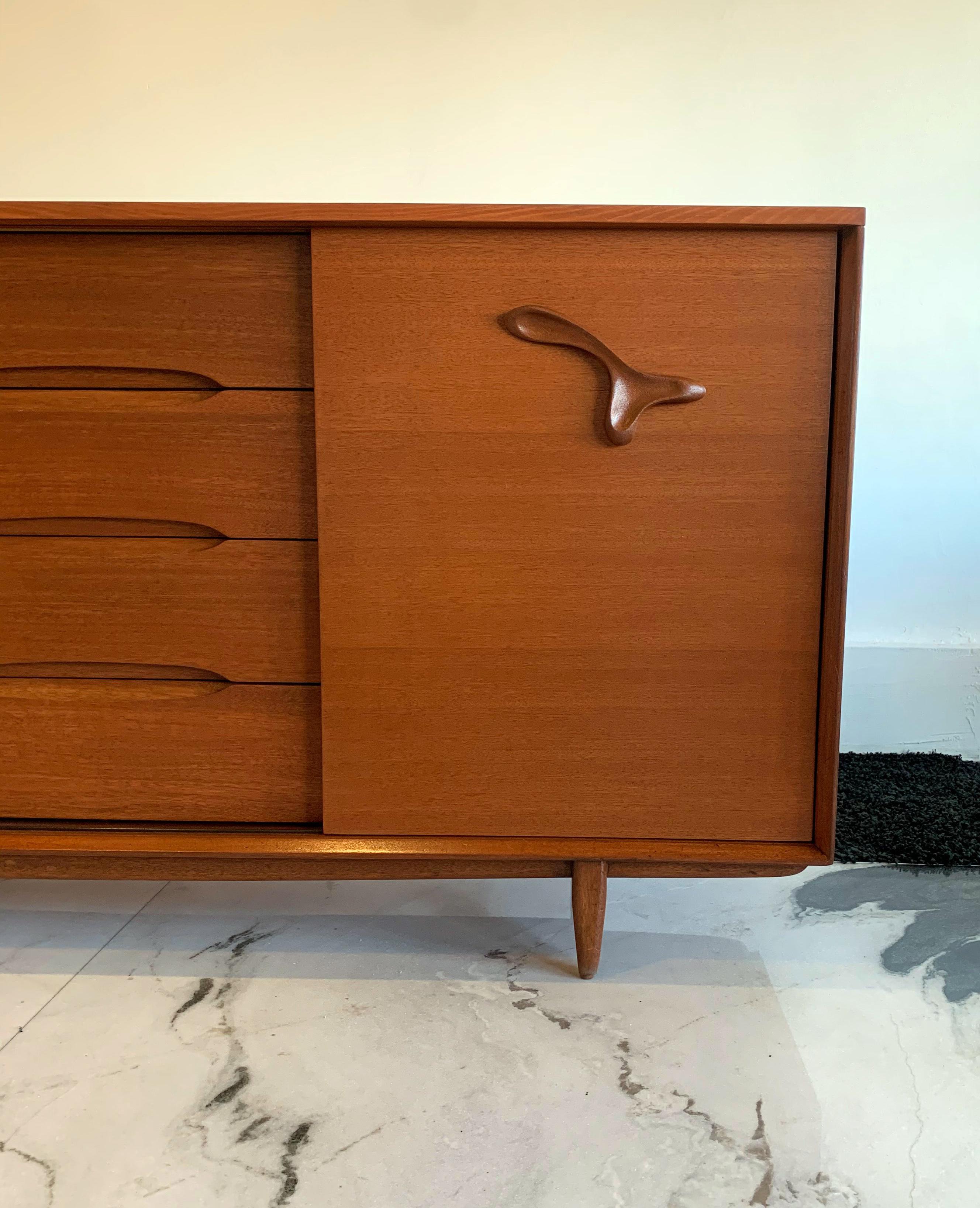 Mid-20th Century Large John Keal for Brown Saltman Treasure Chest Credenza