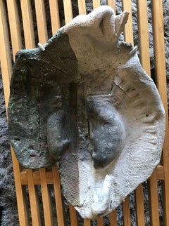 Paul Soldner Signed Large Modern Pottery Raku Slab Charger Wall Relief Sculpture