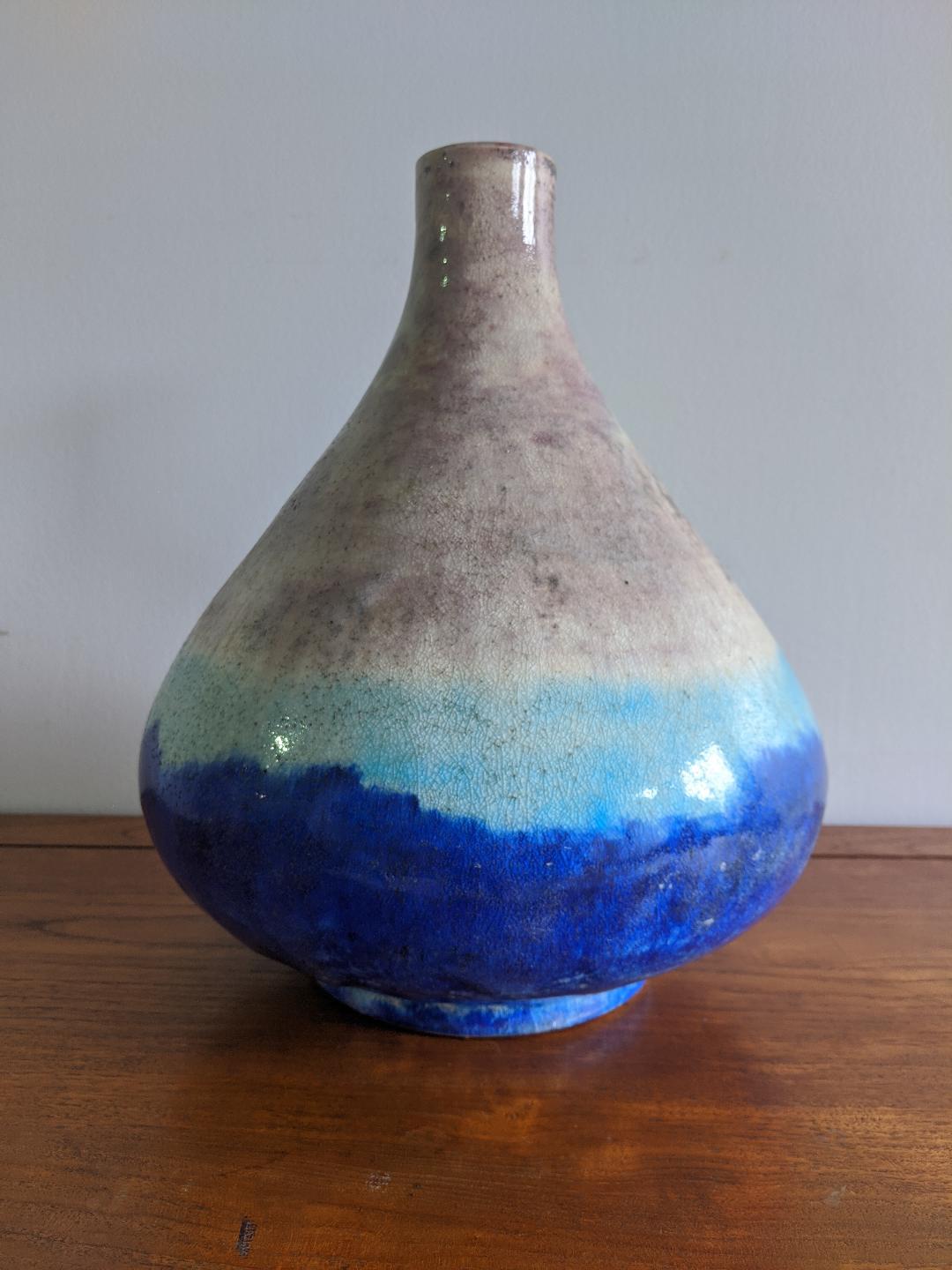 Mid-Century Modern Large Paule Petitjean for Primavera Ceramic Vase For Sale