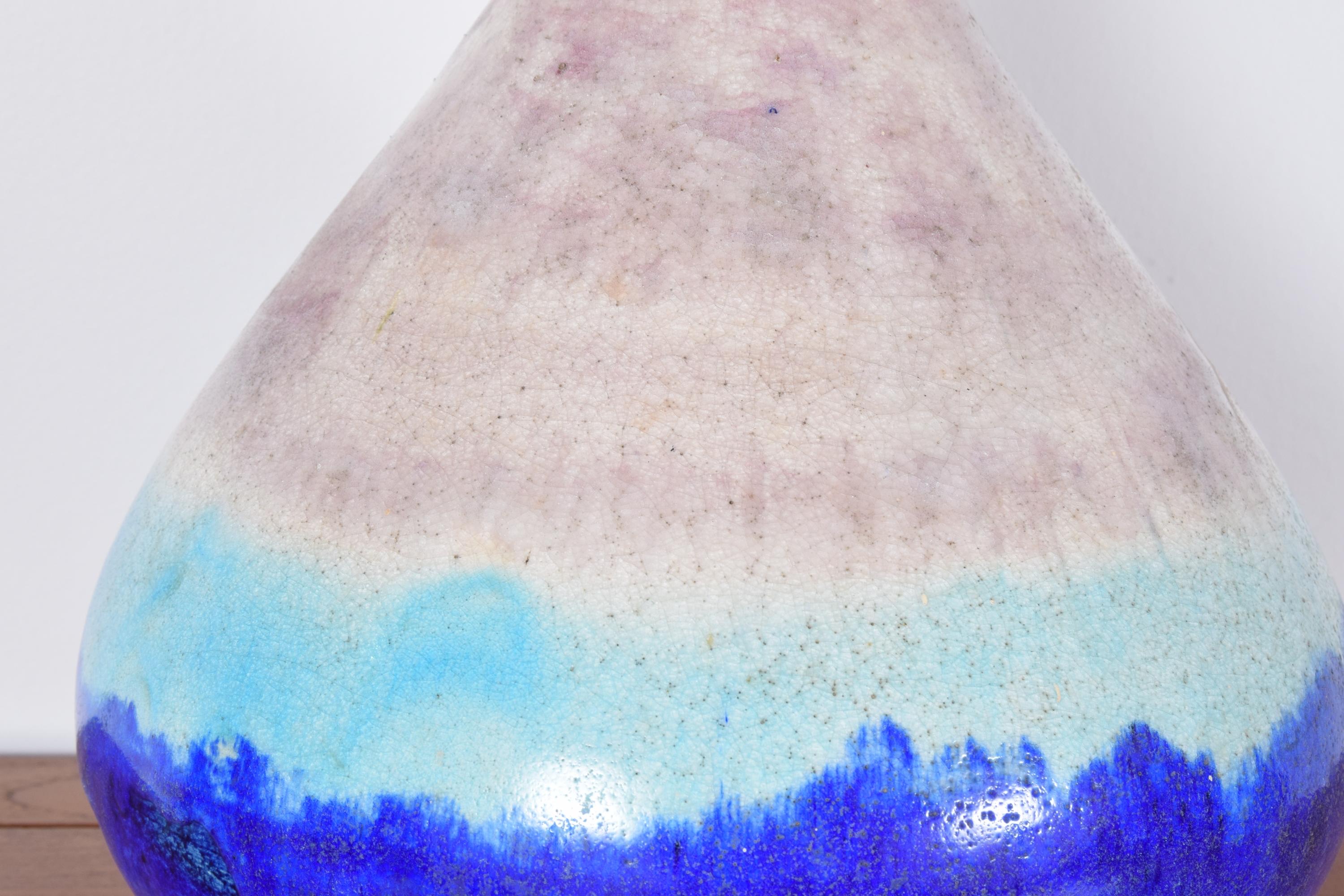 Large Paule Petitjean for Primavera Ceramic Vase In Good Condition For Sale In Providence, RI