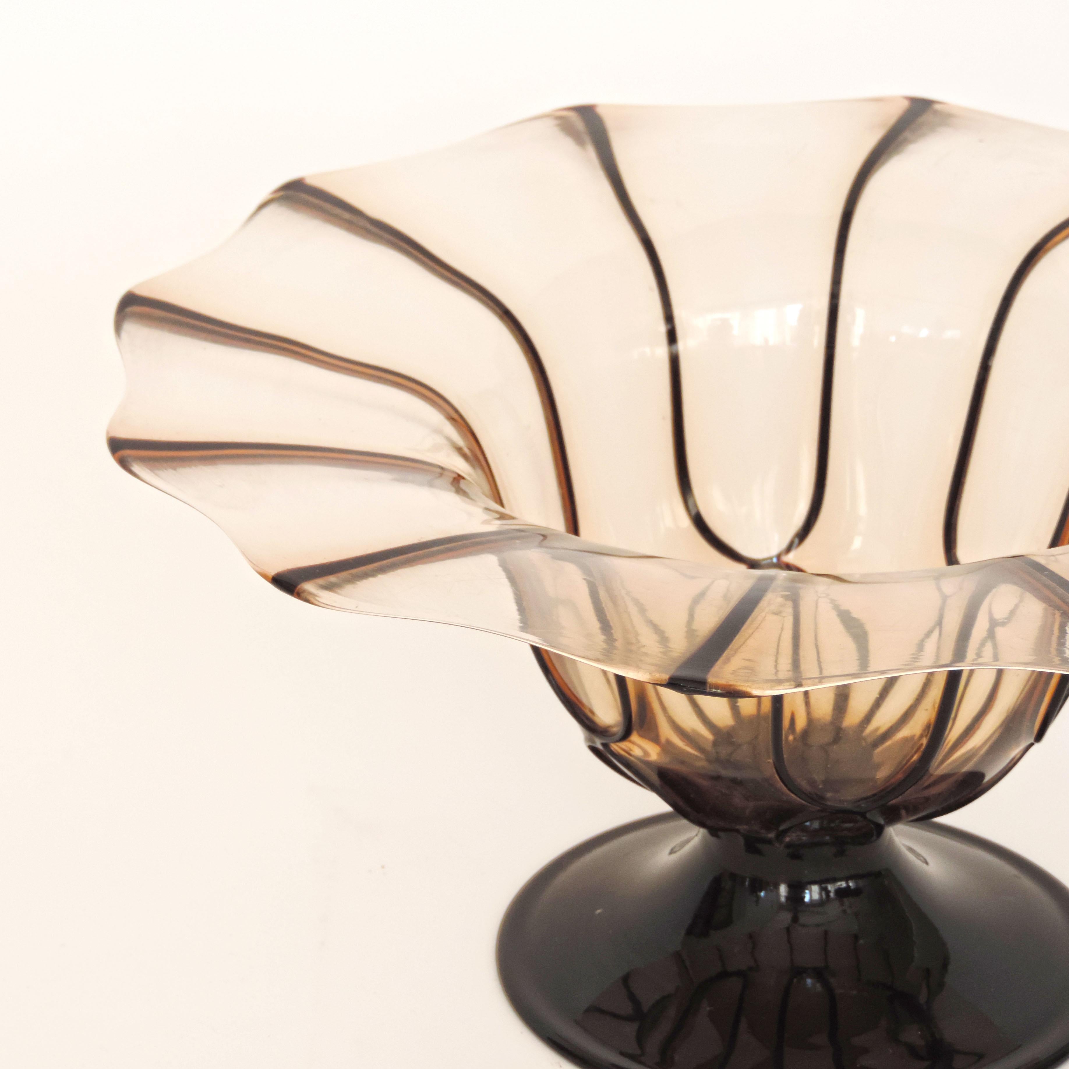 Italian Large Pauly Murano Glass Vase, Italy, 1930s For Sale