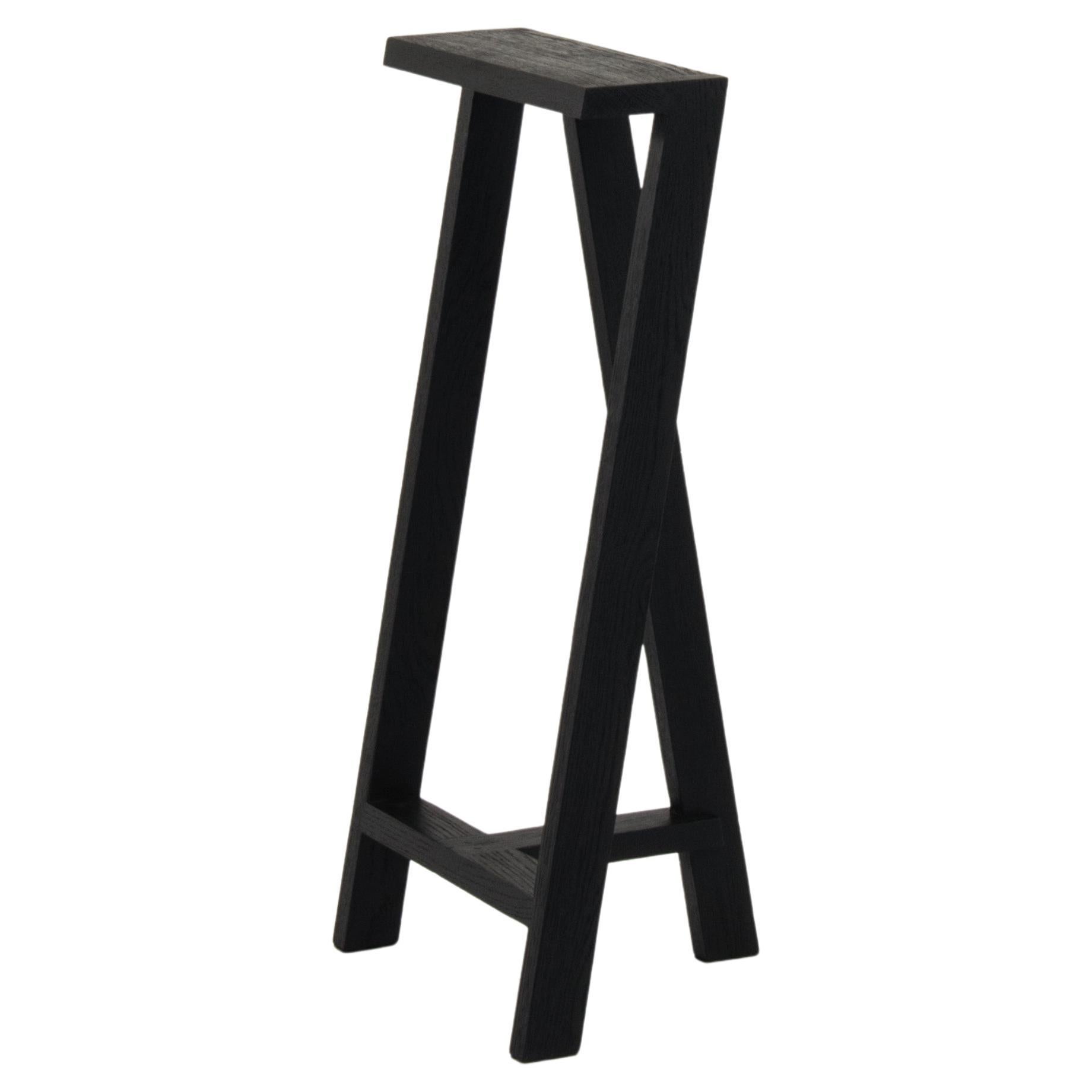 Large Pausa Oak Stool by Pierre-Emmanuel Vandeputte For Sale