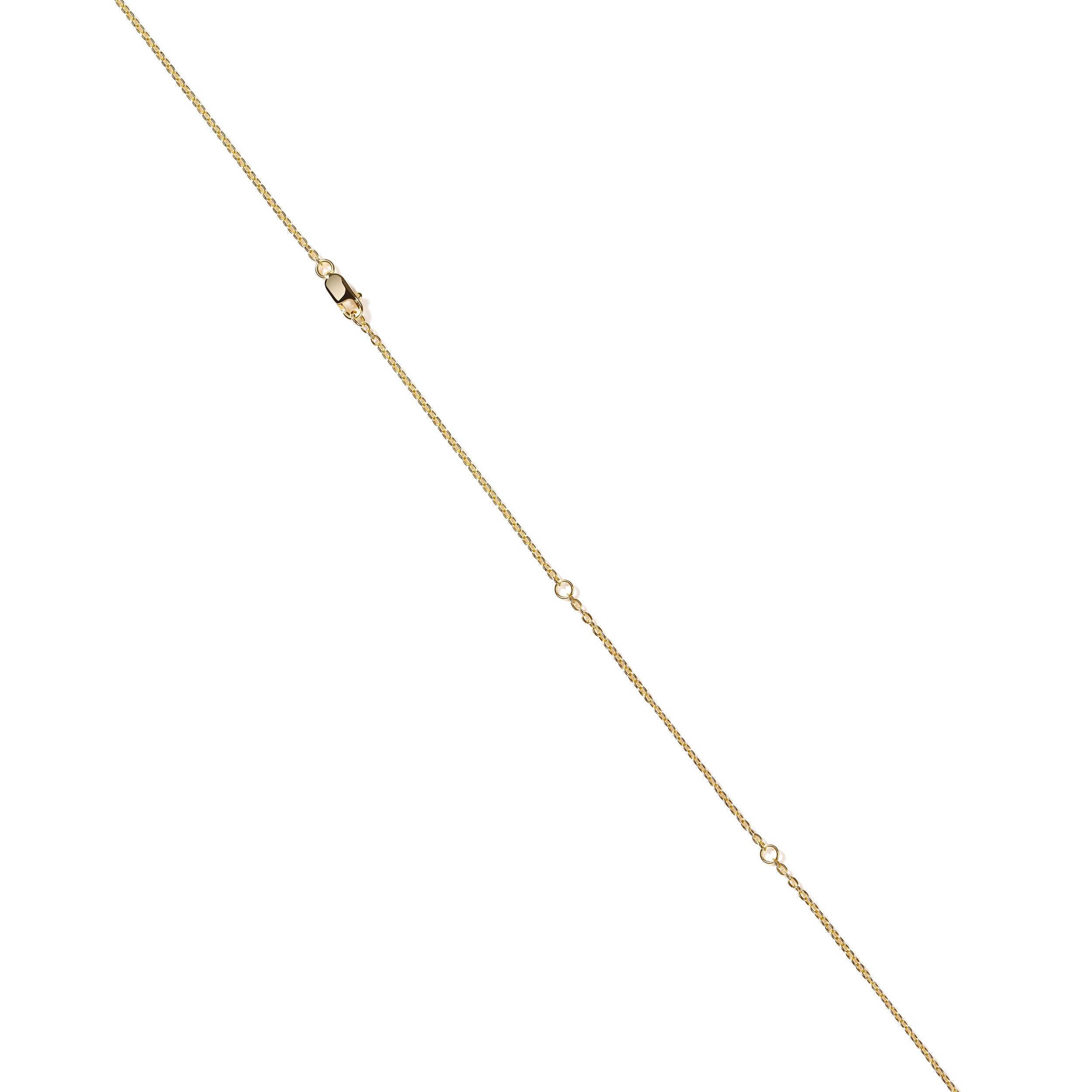 Round Cut Large Pave Diamond Tag Necklace in 18k Yellow Gold For Sale