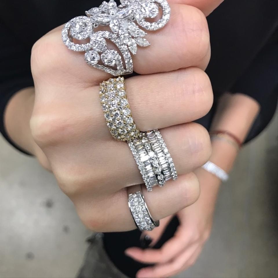 Carlton London Gold Plated Set Of 2 Cz Studded Finger Rings For Women –  Carlton London Online