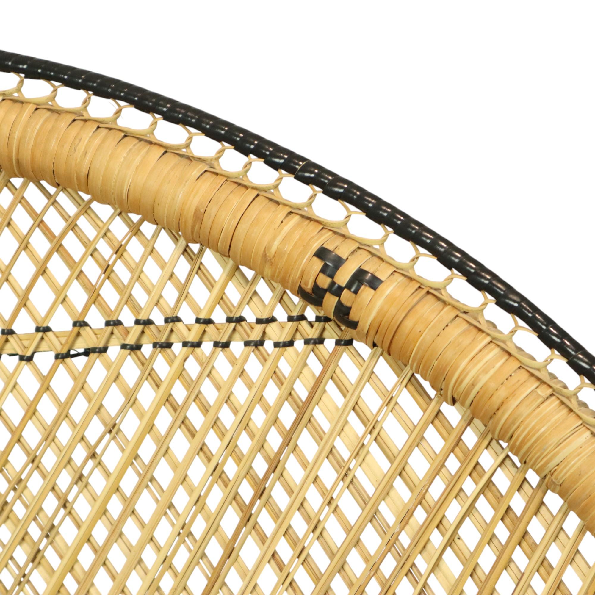 Großer Pfau Stuhl Rattan Emanuelle Stuhl XL Boho Style 149cm im Angebot 3