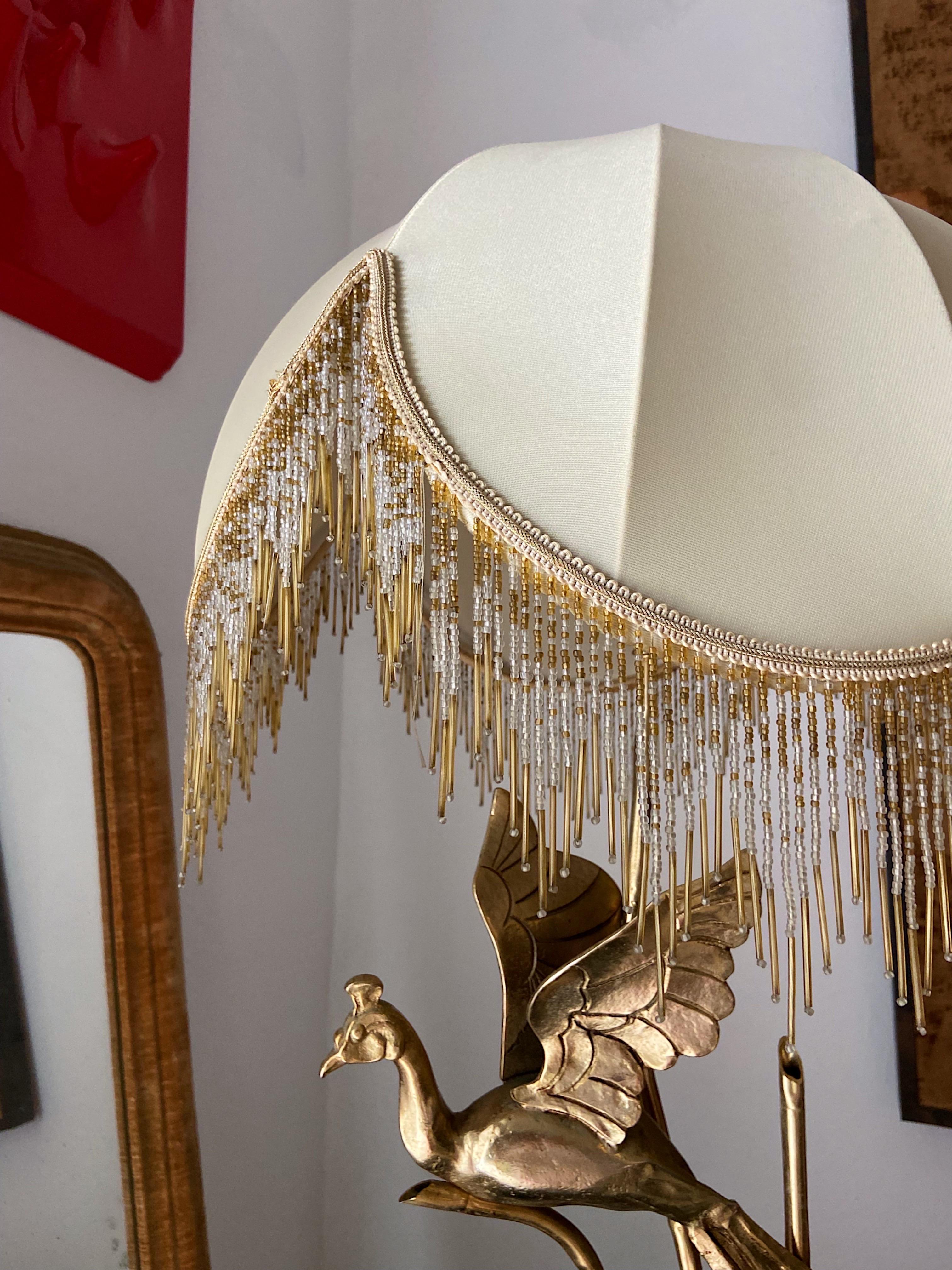 Large Peacock Table Lamp by Lanciotto Galeotti for L''originale, Italy, 1970s 1