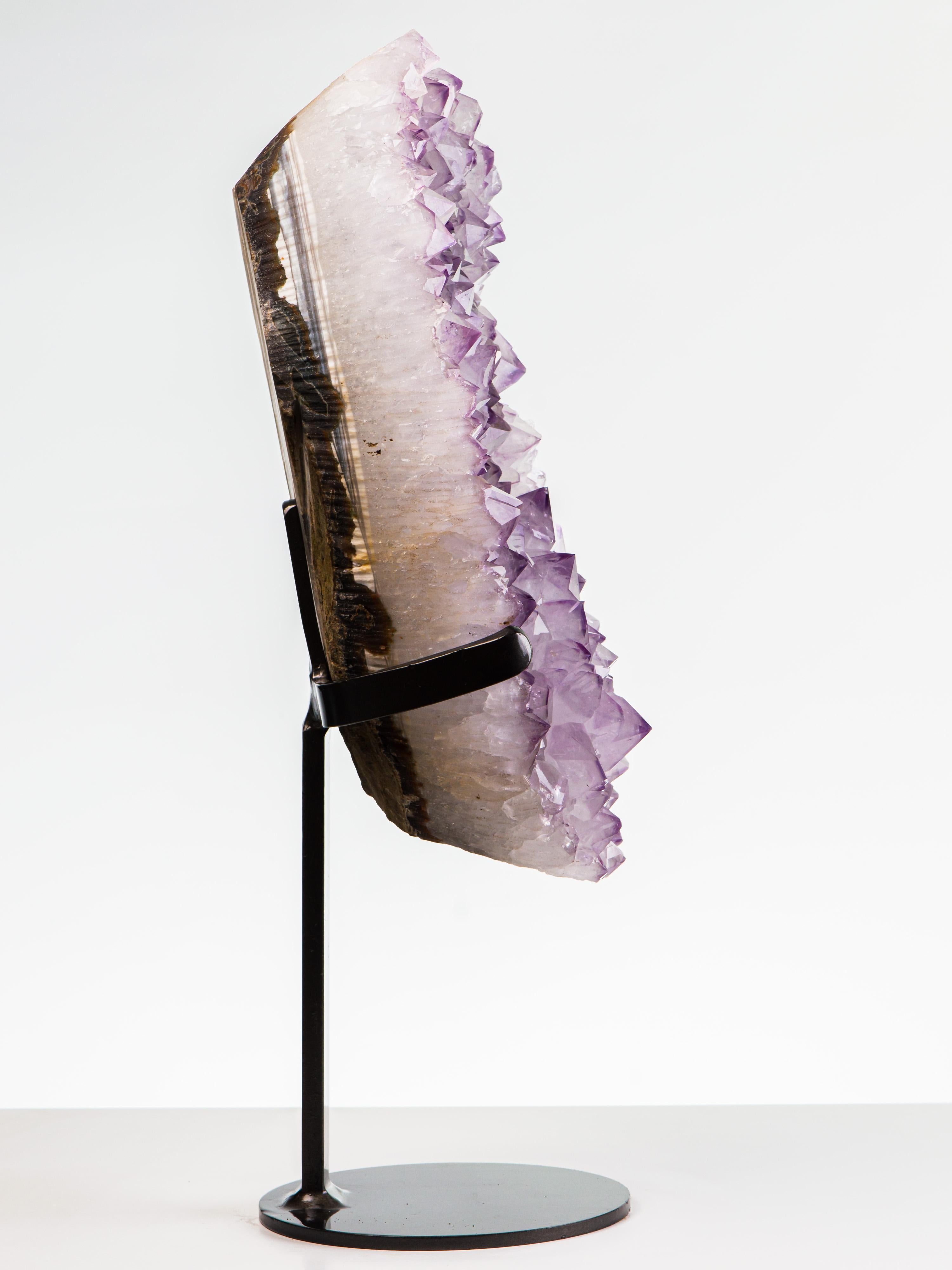 18th Century and Earlier Large Peaked Pink Quartz Amethyst Formation For Sale