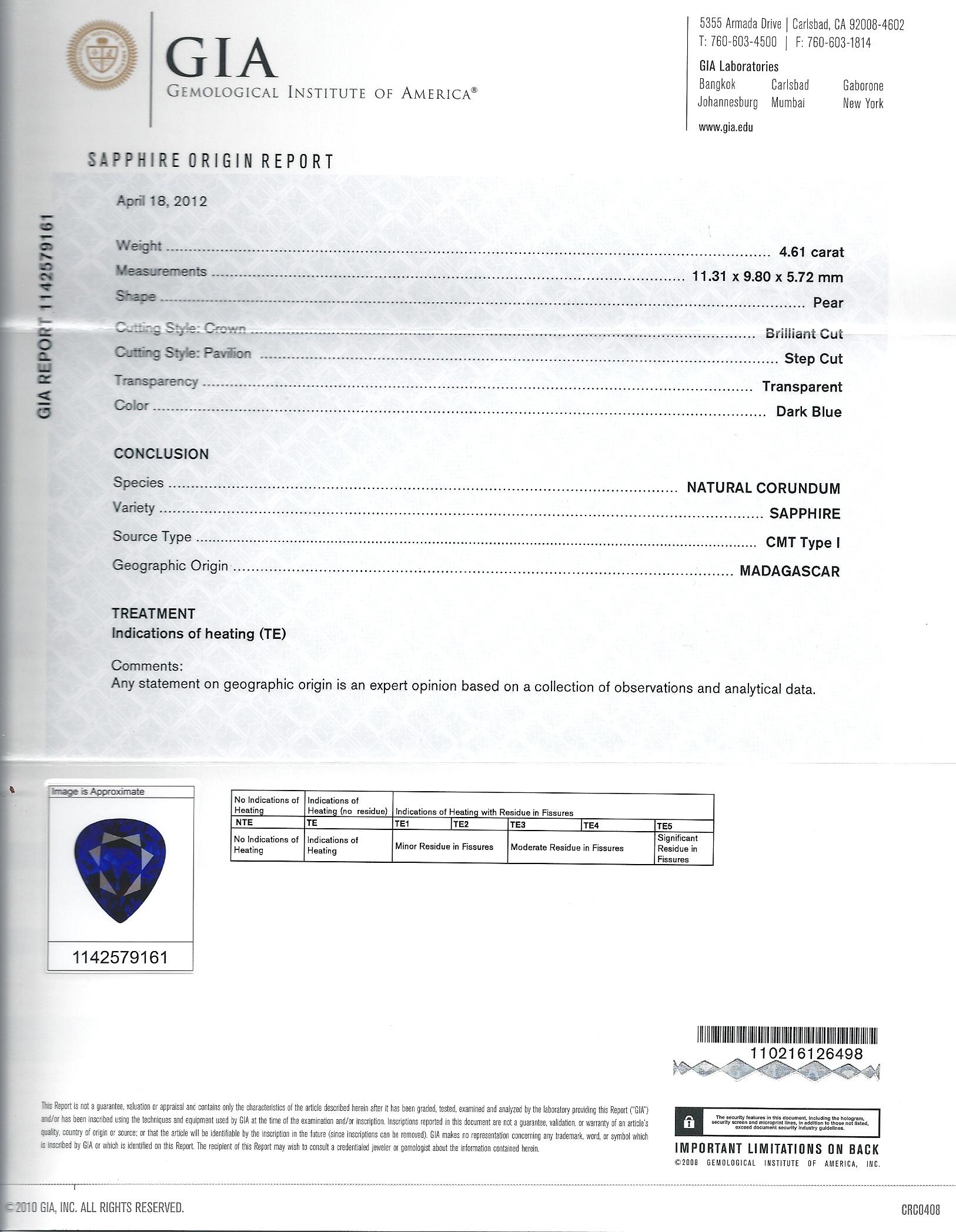 Contemporary Large Pear Shape Sapphire & Diamond Halo Drop Earring in 18k White Gold For Sale