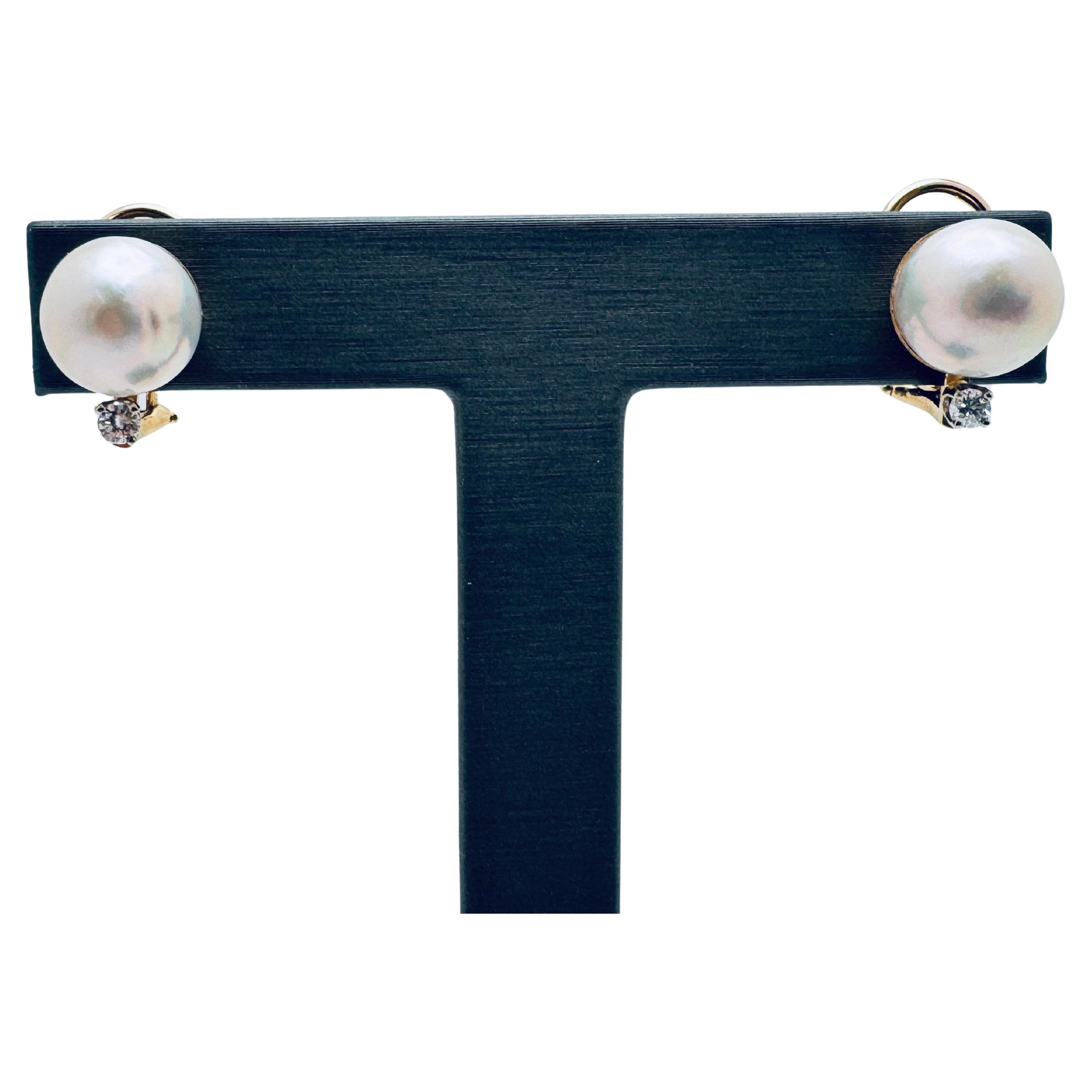 Orecchini grandi con perle e diamanti