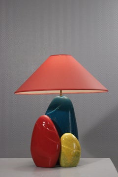 Grande lampe de table en céramique de François Chatain, France, années 1990