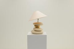 Large Pebble table lamp by François Chatain, 1980s France.