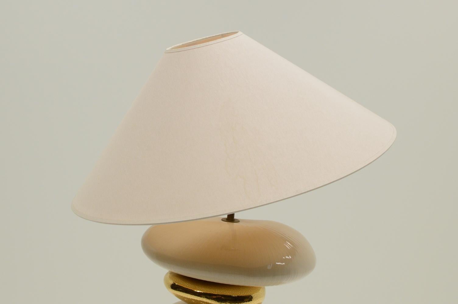 Late 20th Century Large Pebble table lamp by François Chatain, 1980s France. For Sale