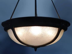 Large Pebbled Glass Theater Dome Light