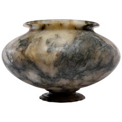 Large Pedestal Based Italian Marble Bowl
