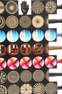 Gran escultura/arte de pared en relieve de Pedro Friedeberg, años 70