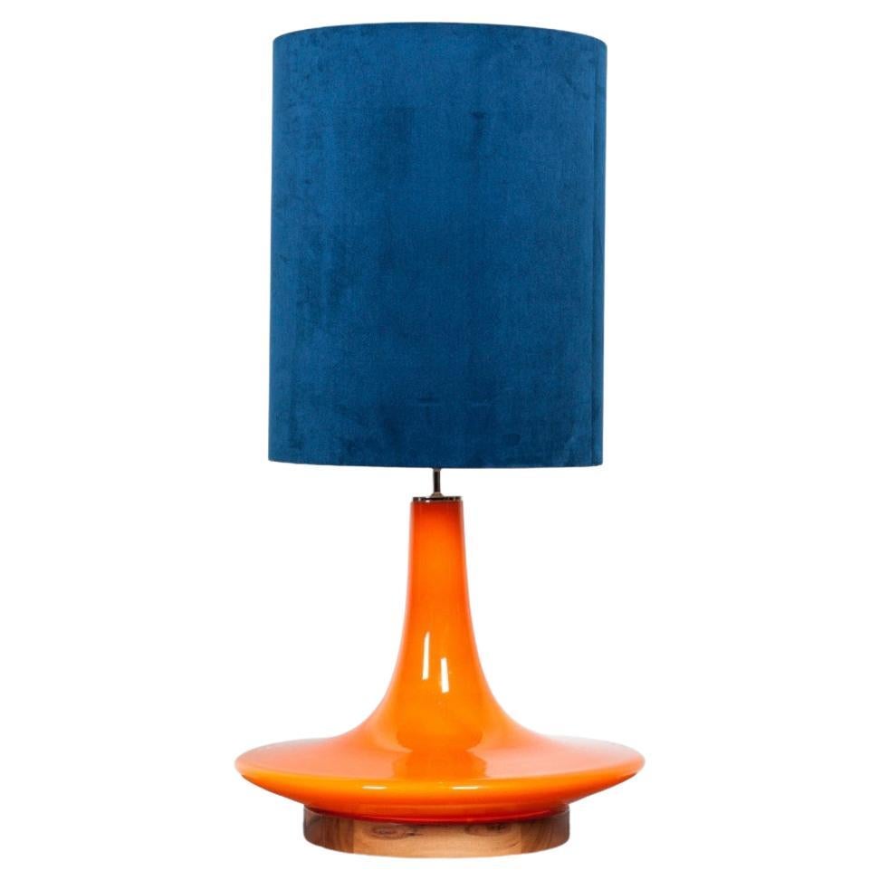Large Peill & Putzler 1970s Vintage Modern Table Lamp with Illuminated Base For Sale