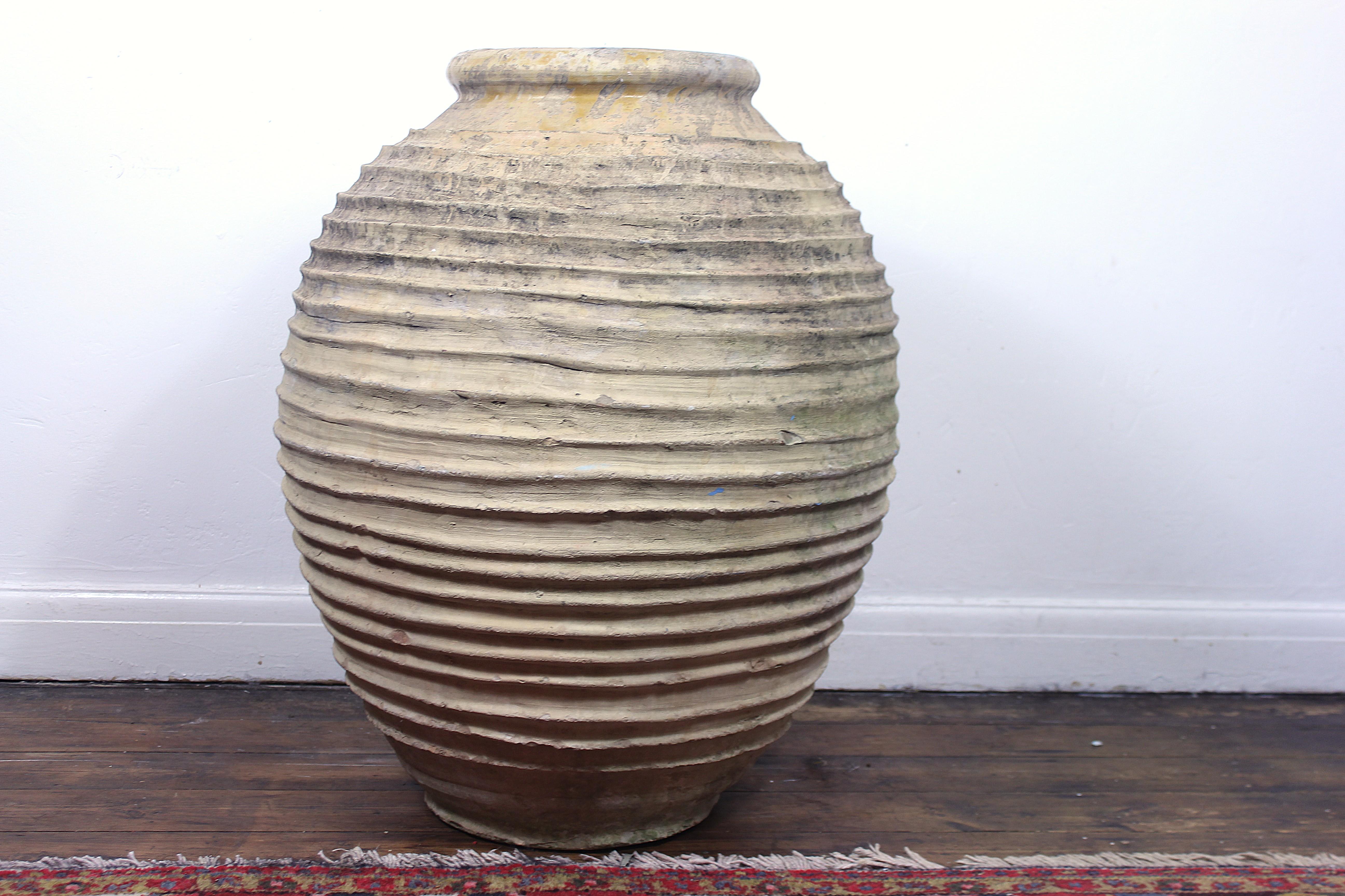 Greek 19th Century Terracotta Olive Oil Jar For Sale 1