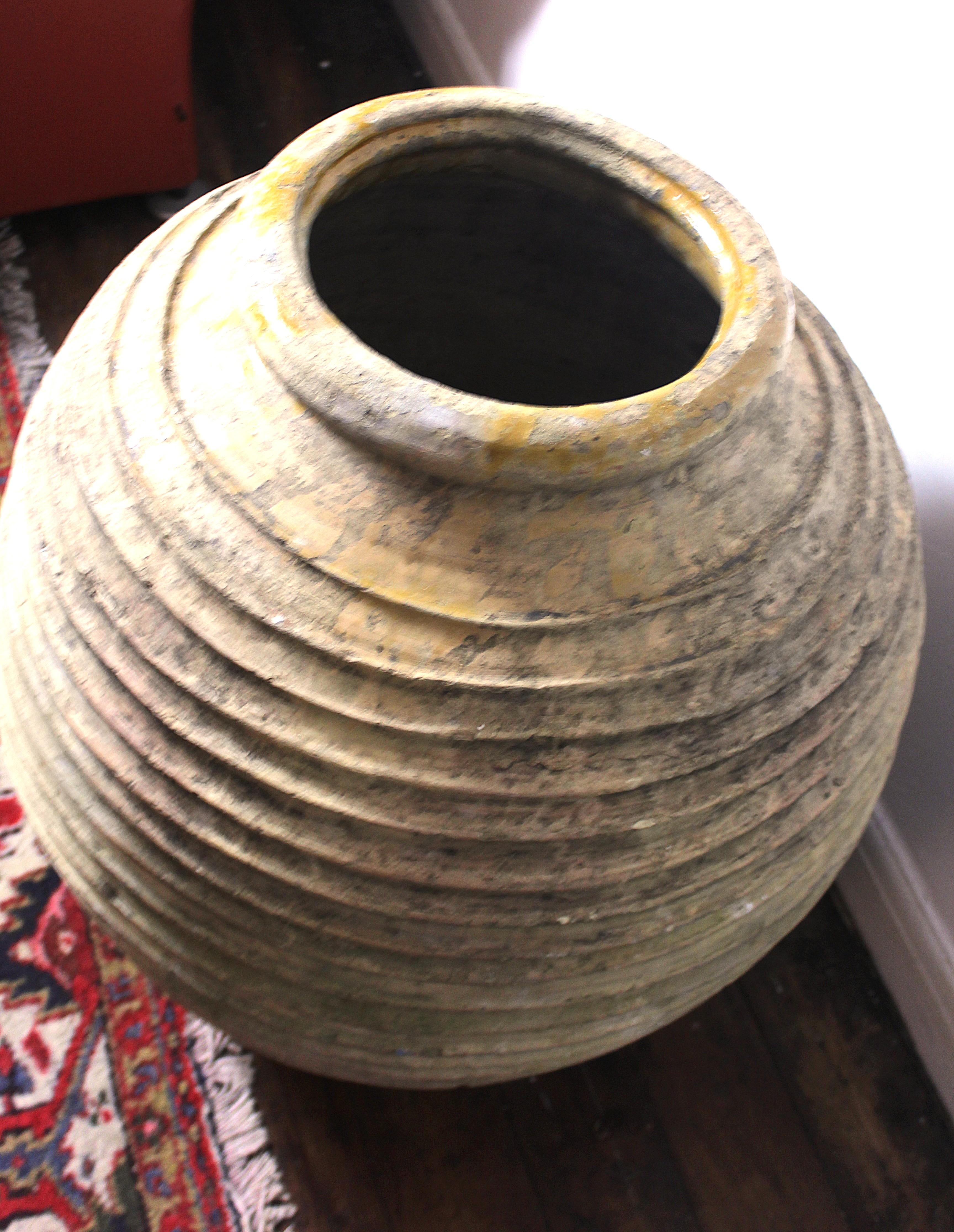 Greek 19th Century Terracotta Olive Oil Jar For Sale 6