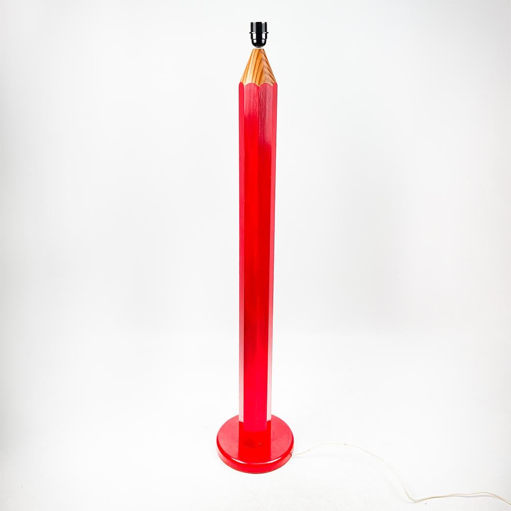 Late 20th Century Large Pencil Lamp, 1980s For Sale