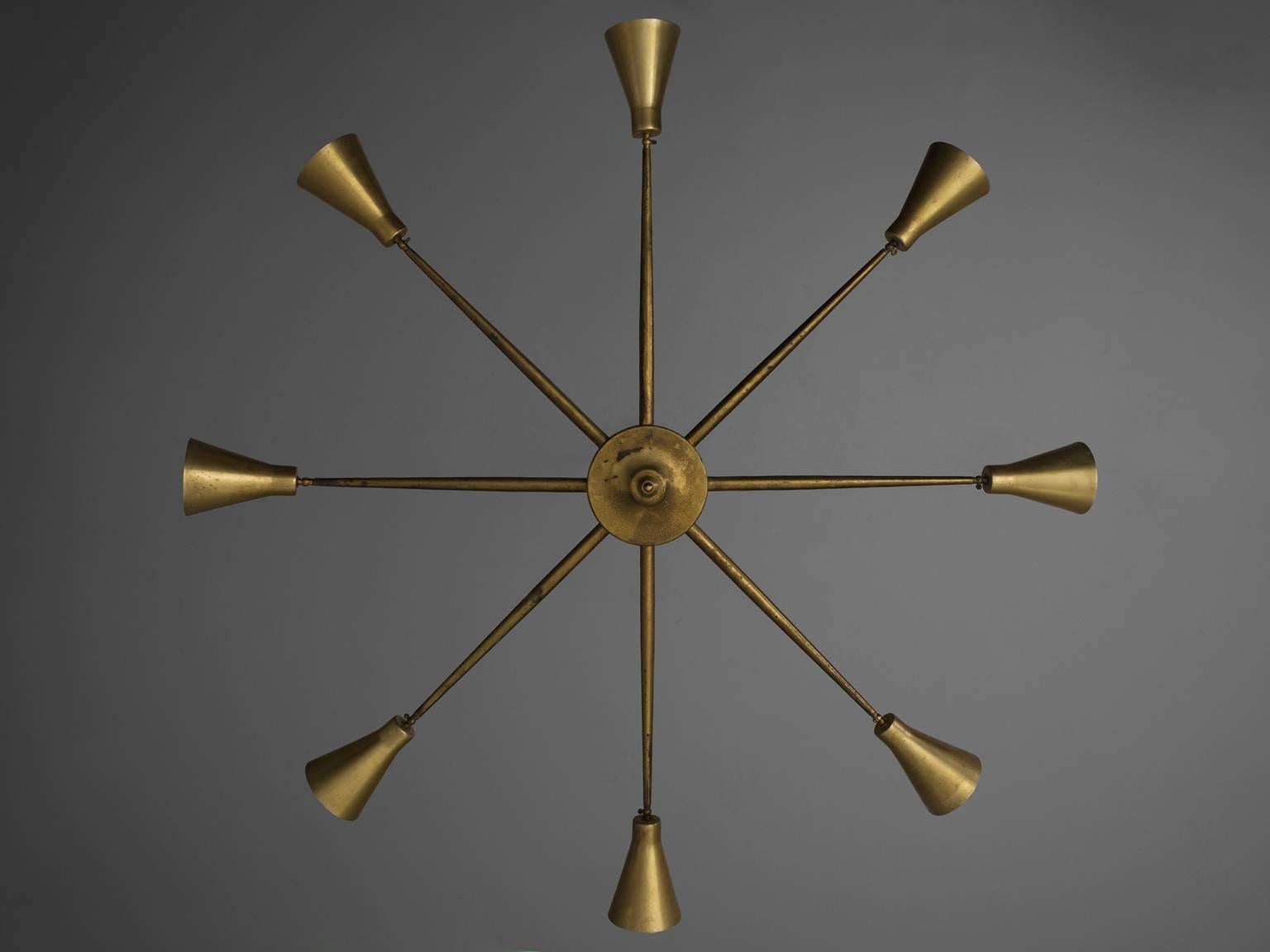 Mid-Century Modern Large Pendant Attributed to Giuseppe Ostuni