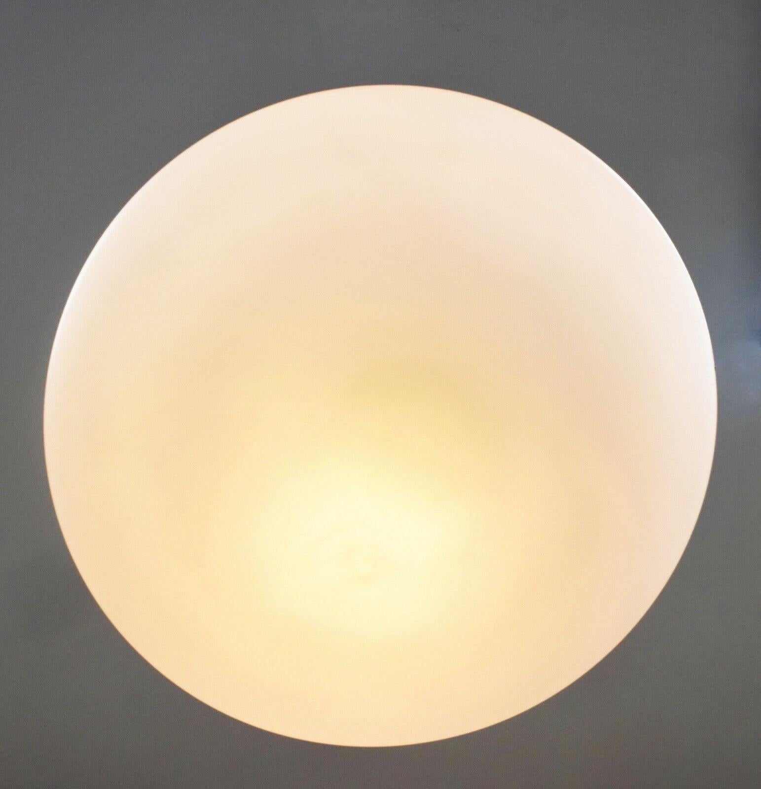 Pendant by Arredoluce, Italy, 1950s, Brushed Satin Glass Diffuser Diameter 20