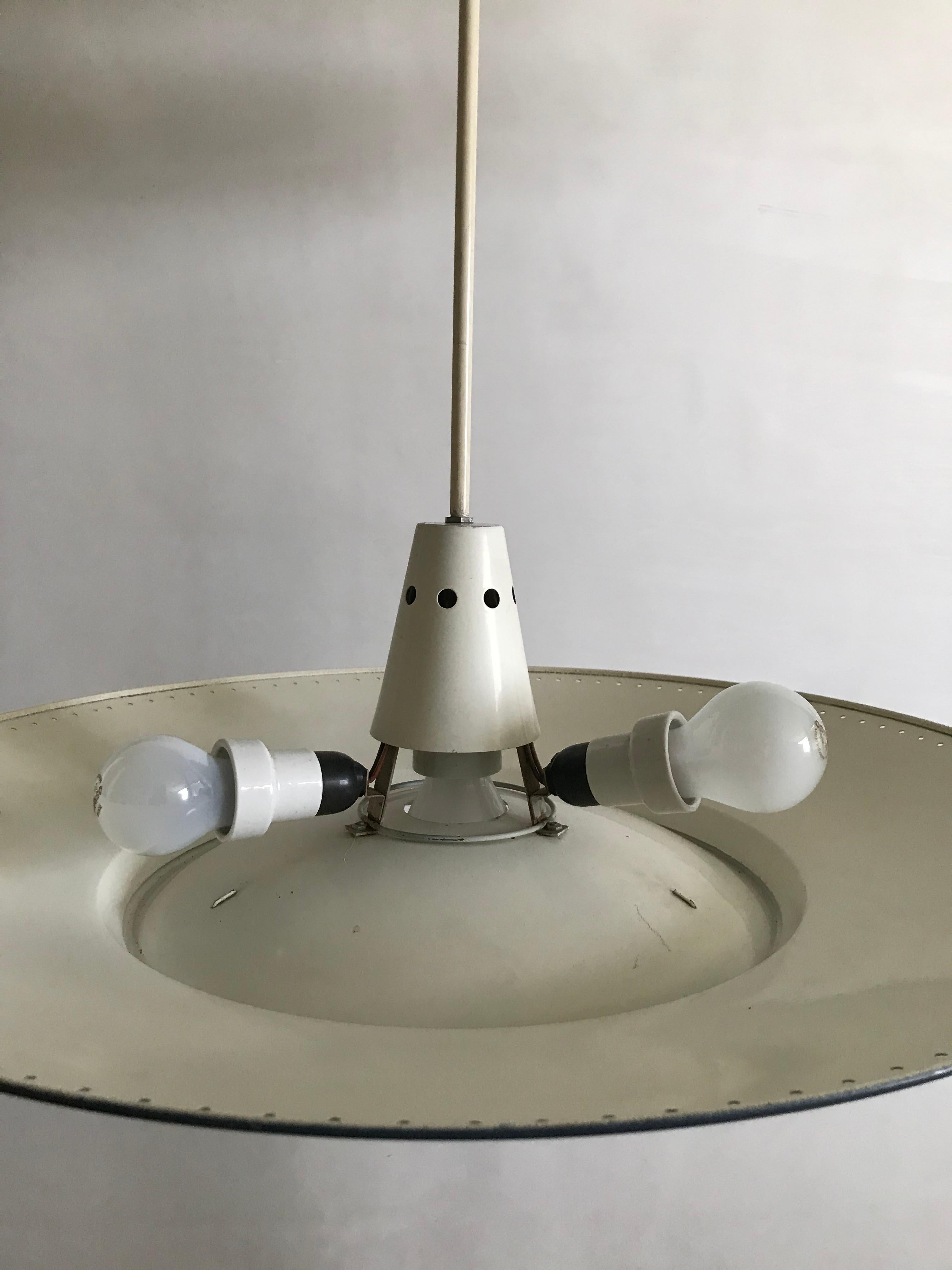 Large Pendant Lamp by Louis Kalff for Phillips In Good Condition For Sale In Maastricht, NL