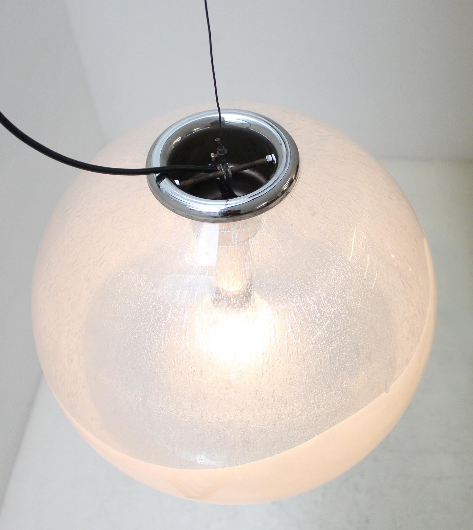Vetro di Murano Lampada a sospensione grande in vetro di Murano di Gino Poli e Ettore Fantasia per Sothis in vendita