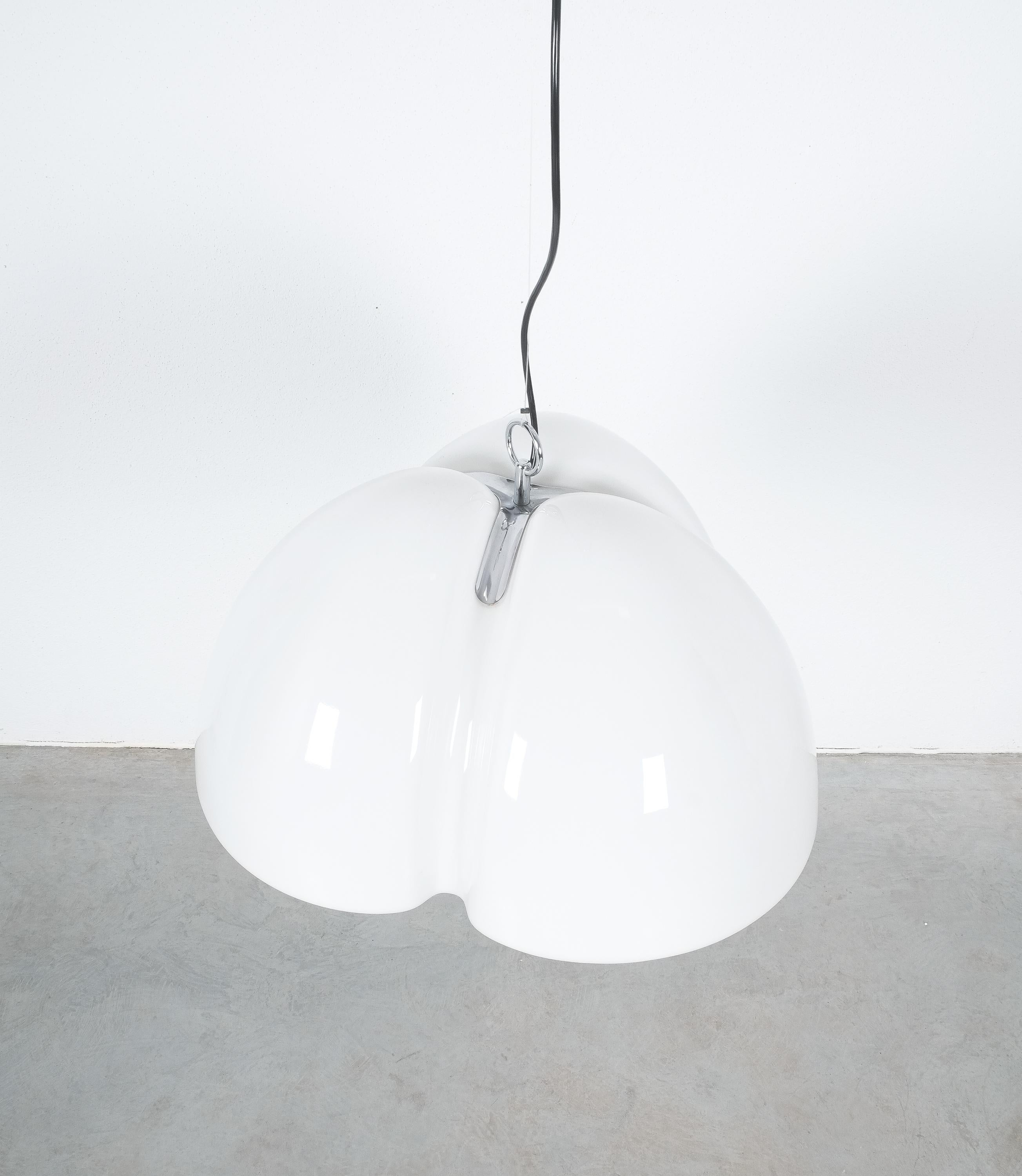 Steel Tricena I by Ingo Maurer for Design M Large Pendant Lamp, 1968 For Sale