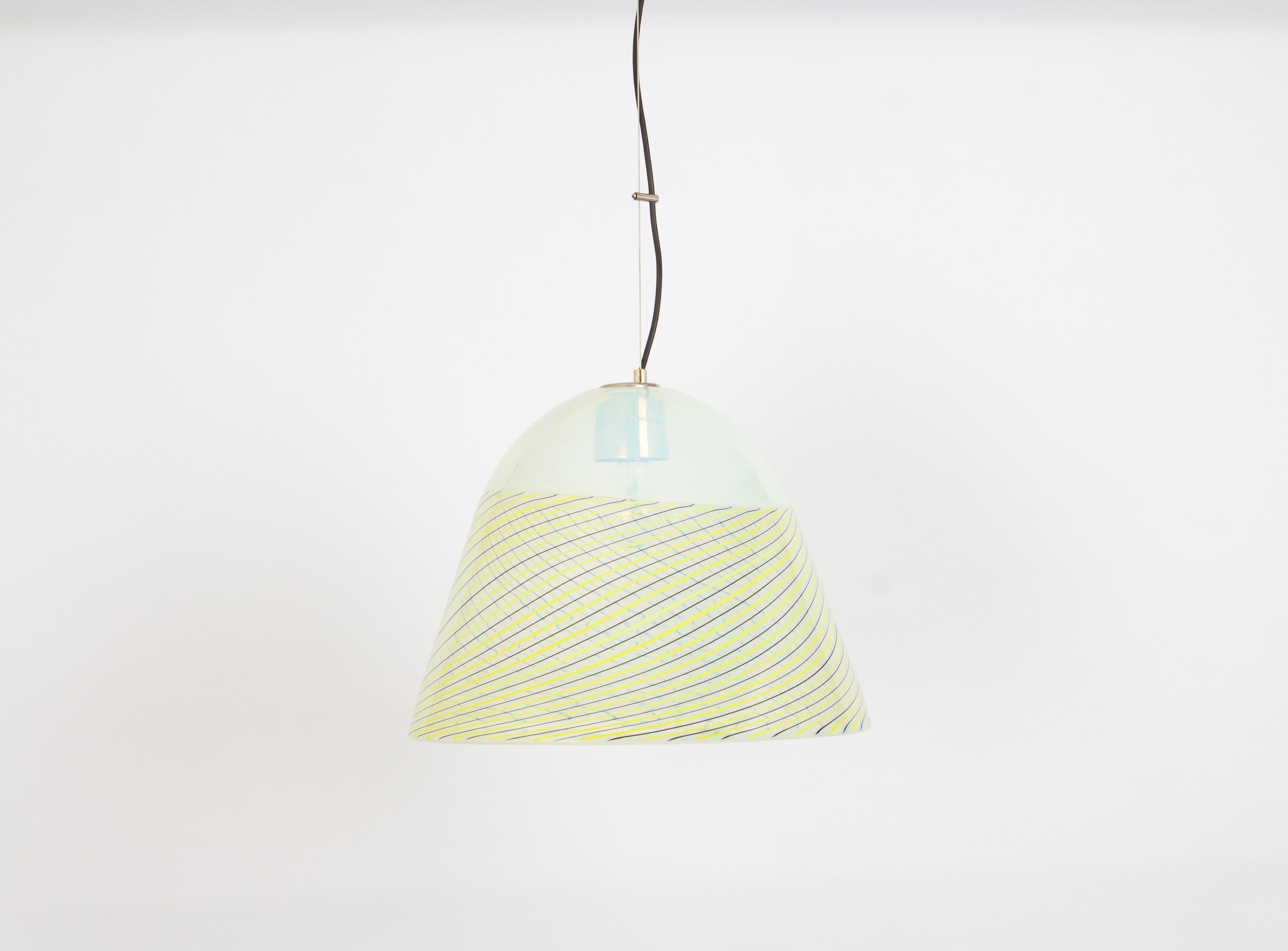 Mid-Century Modern Large Pendant Light in style of Kalmar-Fazzoletto, Italy, 1970s For Sale