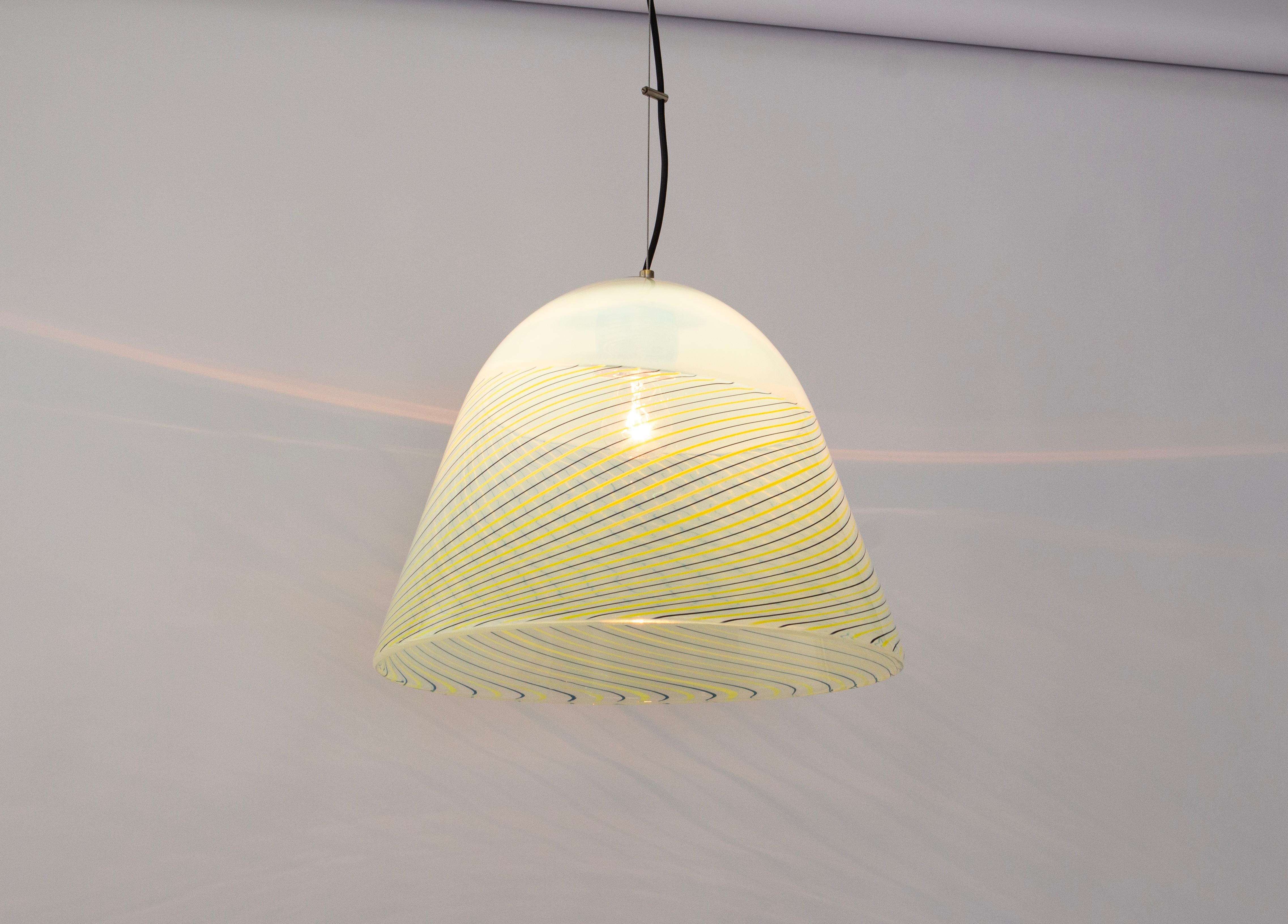 Late 20th Century Large Pendant Light in style of Kalmar-Fazzoletto, Italy, 1970s For Sale