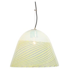Grande lampada a sospensione in stile Kalmar-Fazzoletto, Italia, anni '70