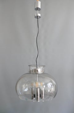 Gran araña de la era espacial fabricada por Glashütte Limburg, años 70