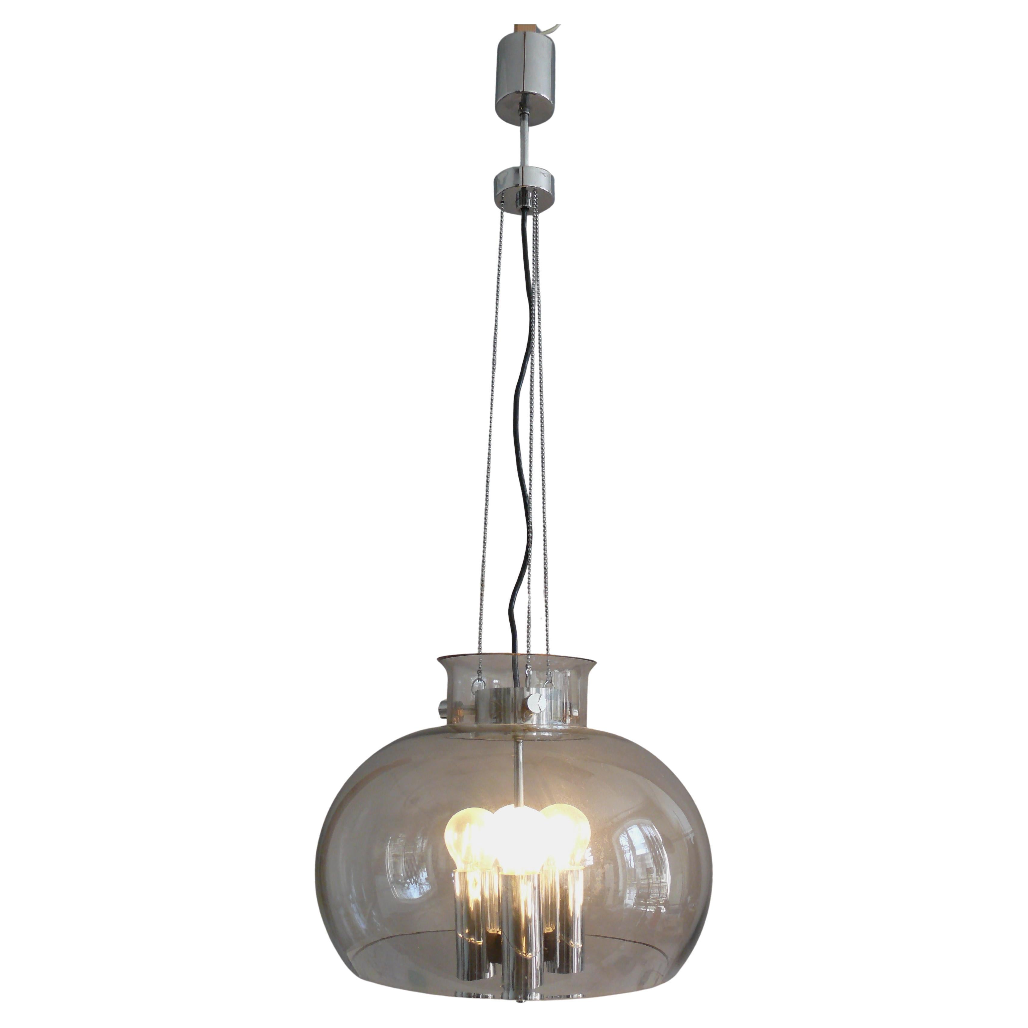 Grande lampadario NO AGE di Glashütte Limburg, anni '70