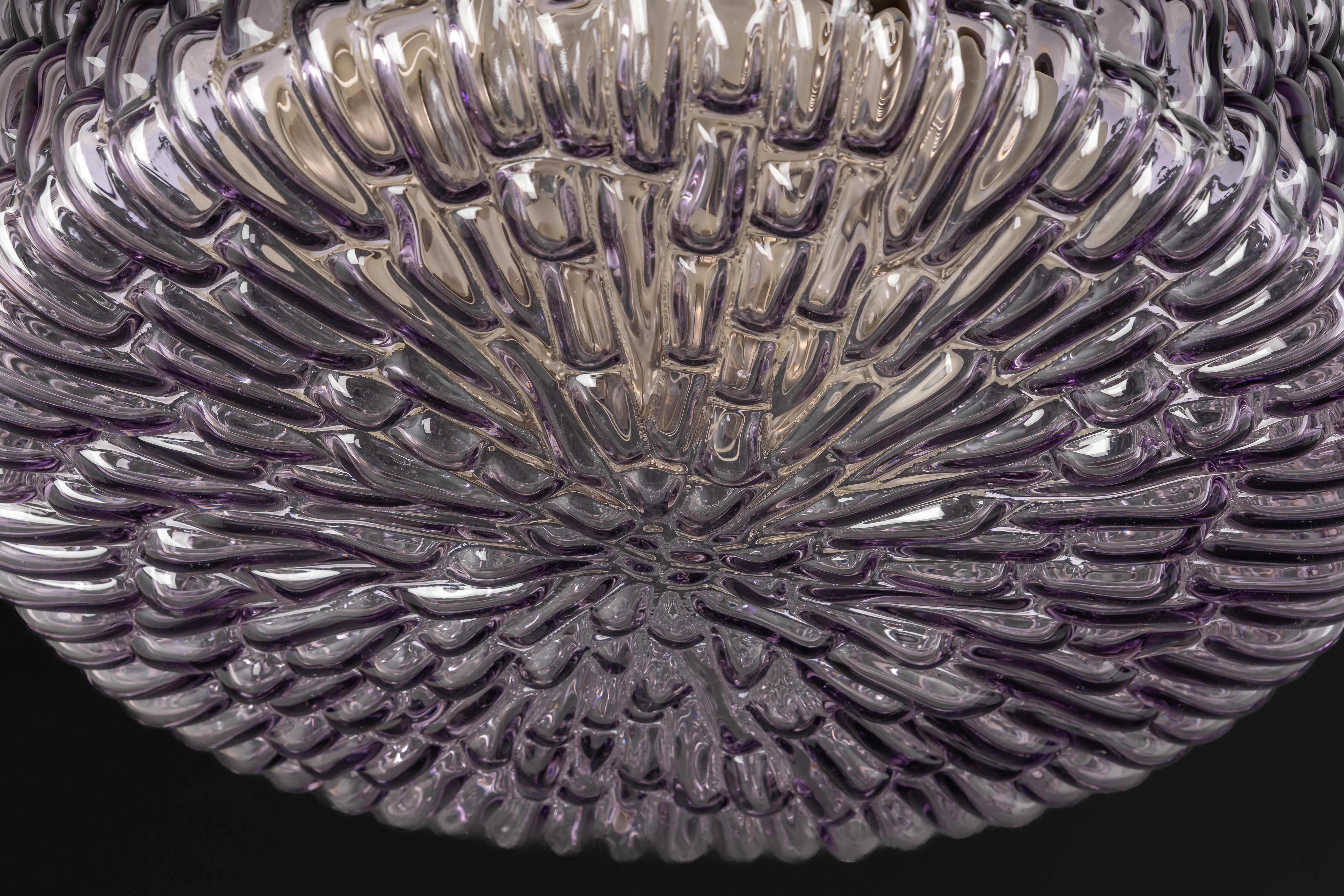 Große Pendelleuchte aus gealtertem Messingglas von Rupert Nikoll, Österreich, 1960er Jahre im Angebot 9