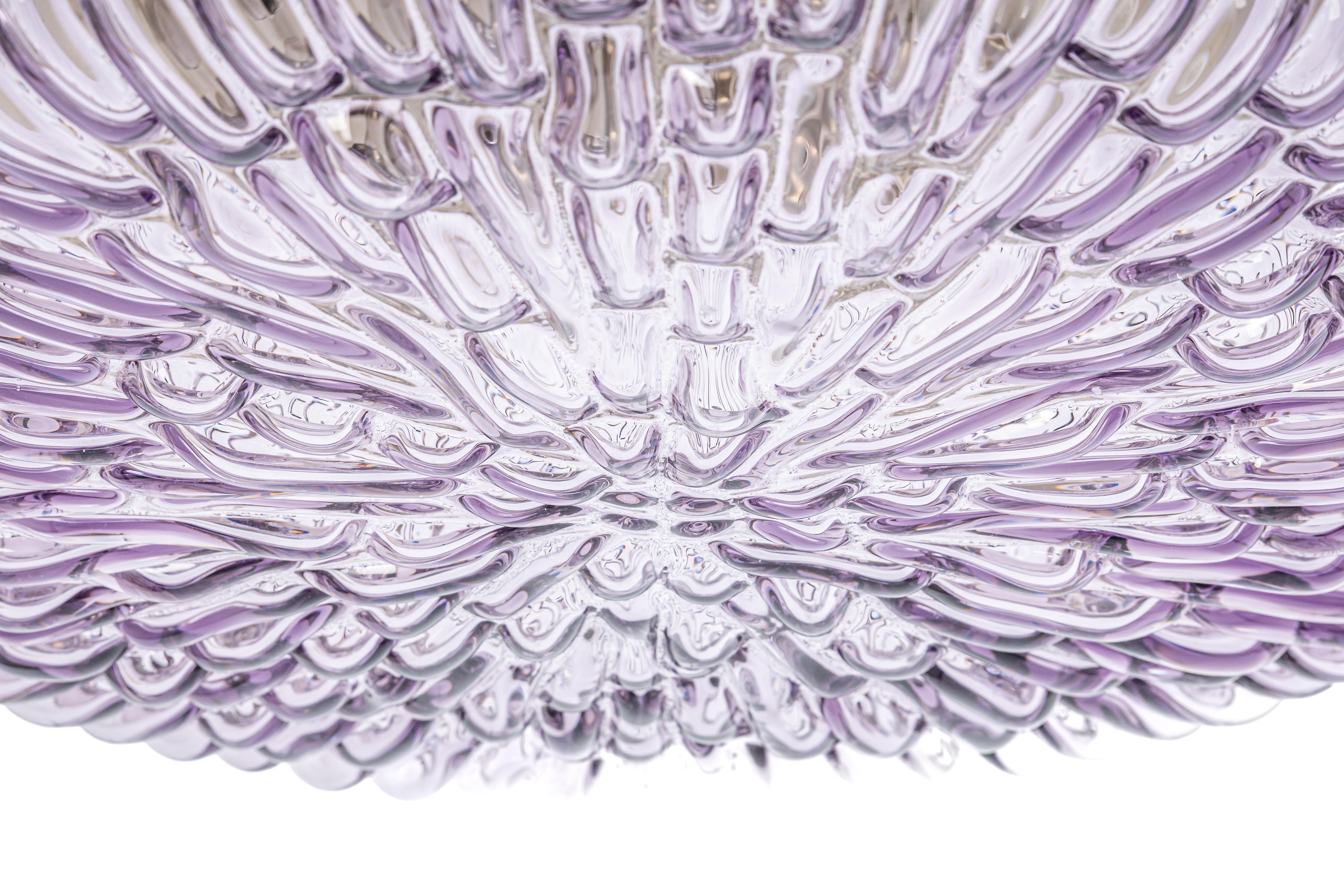 Große Pendelleuchte aus gealtertem Messingglas von Rupert Nikoll, Österreich, 1960er Jahre im Zustand „Gut“ im Angebot in Aachen, NRW