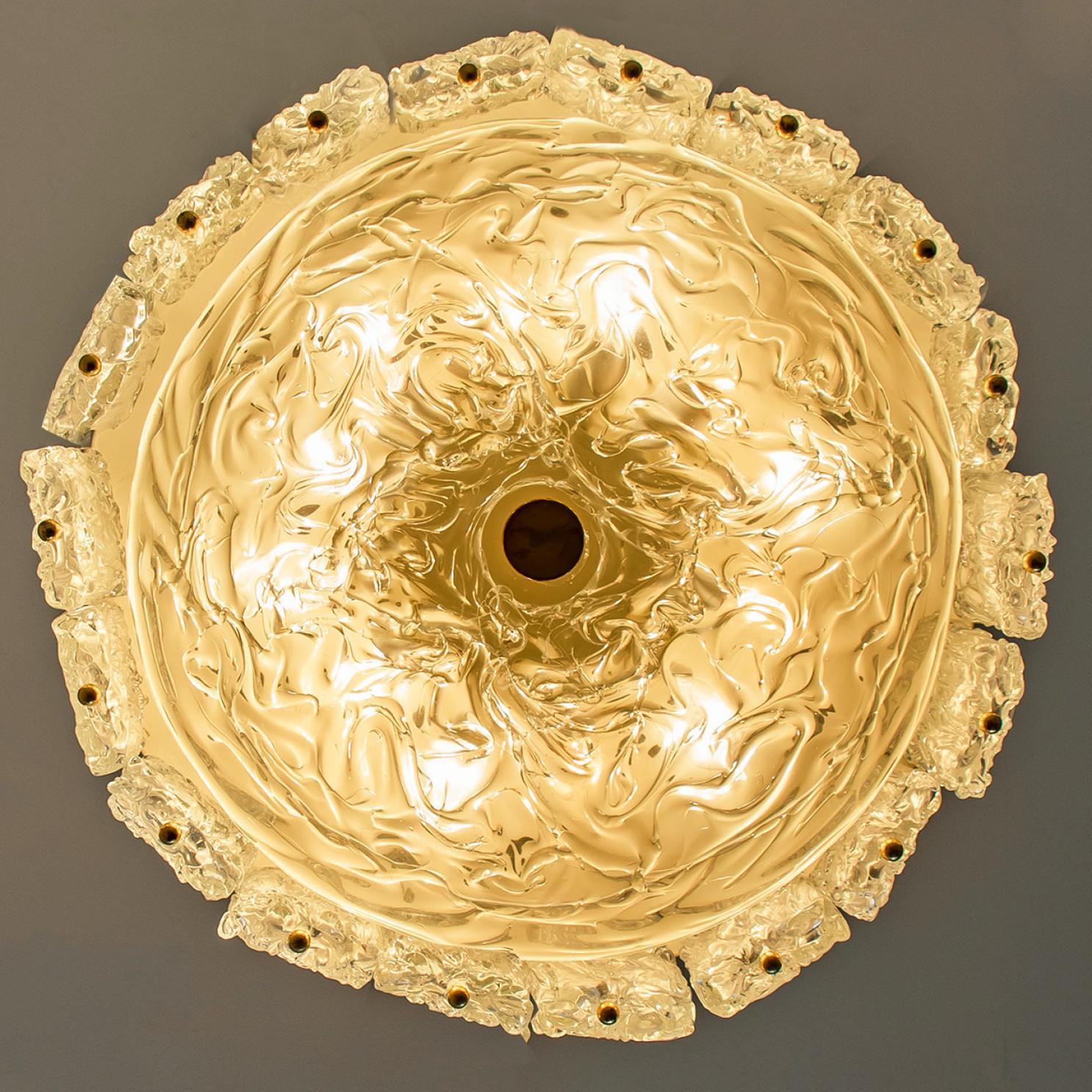 Große Pendelleuchte aus klarem Muranoglas von Barovier & Toso, Italien, 1960 im Angebot 2