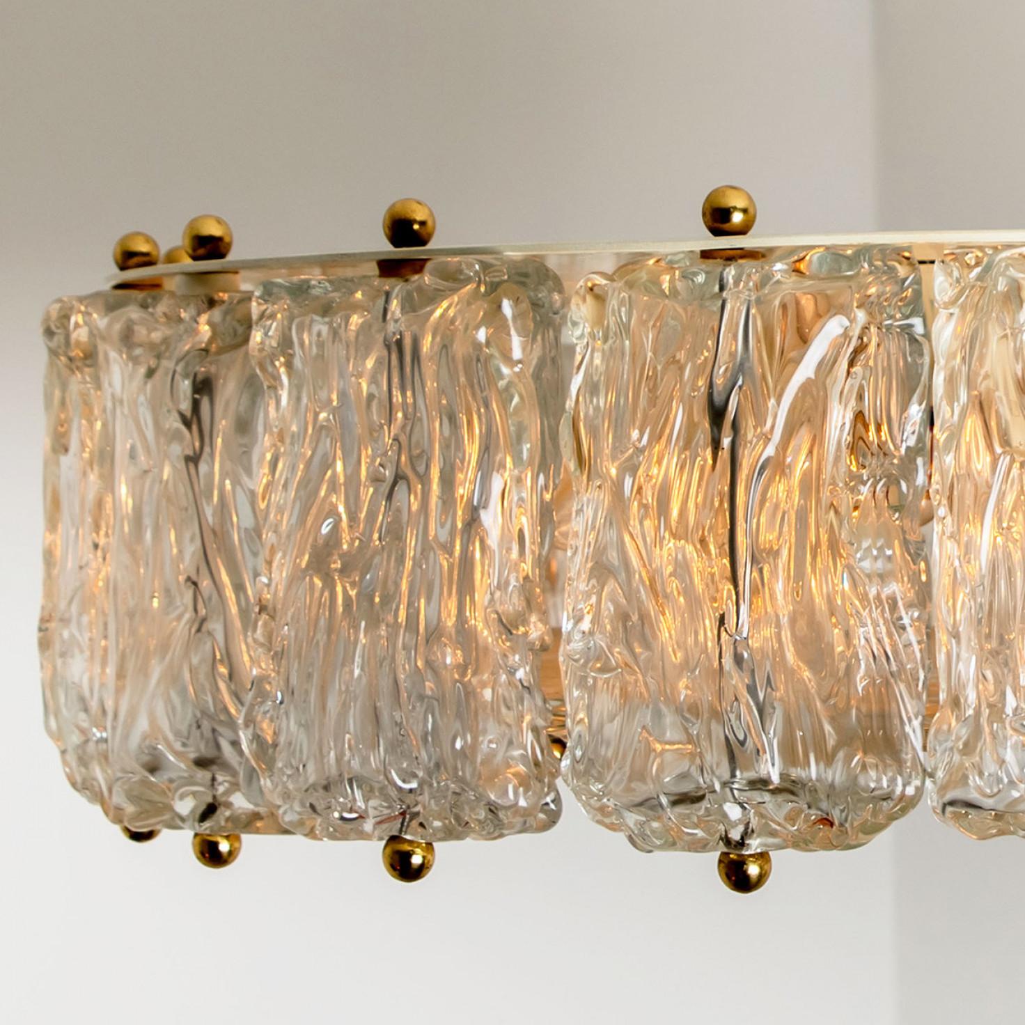 Große Pendelleuchte aus klarem Muranoglas von Barovier & Toso, Italien, 1960 im Zustand „Gut“ im Angebot in Rijssen, NL