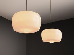 Large Pendants in Opaline Glass