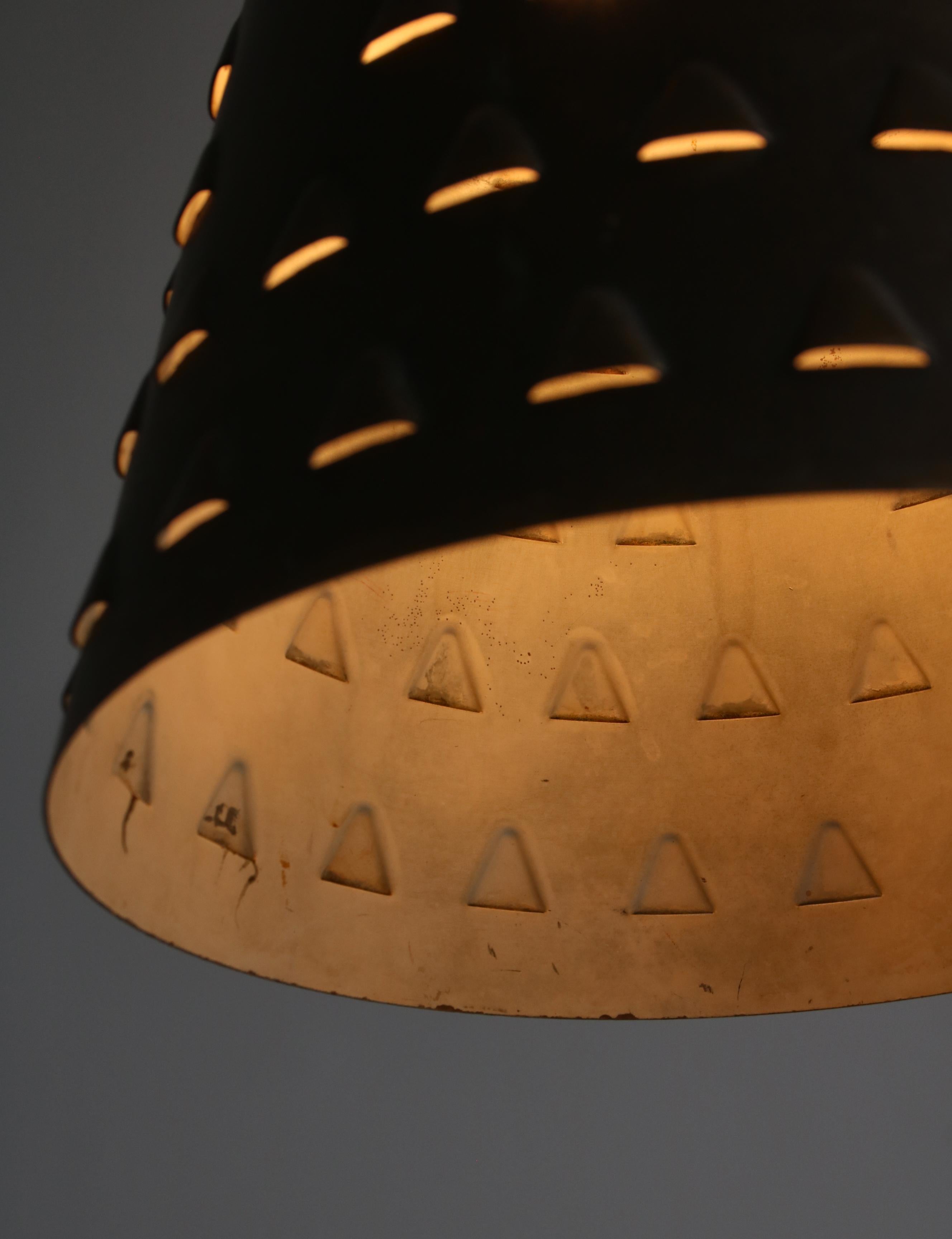 Large Pendants in Patinated Brass by Brockmann-Petersen, Danish Modern, 1953 For Sale 8