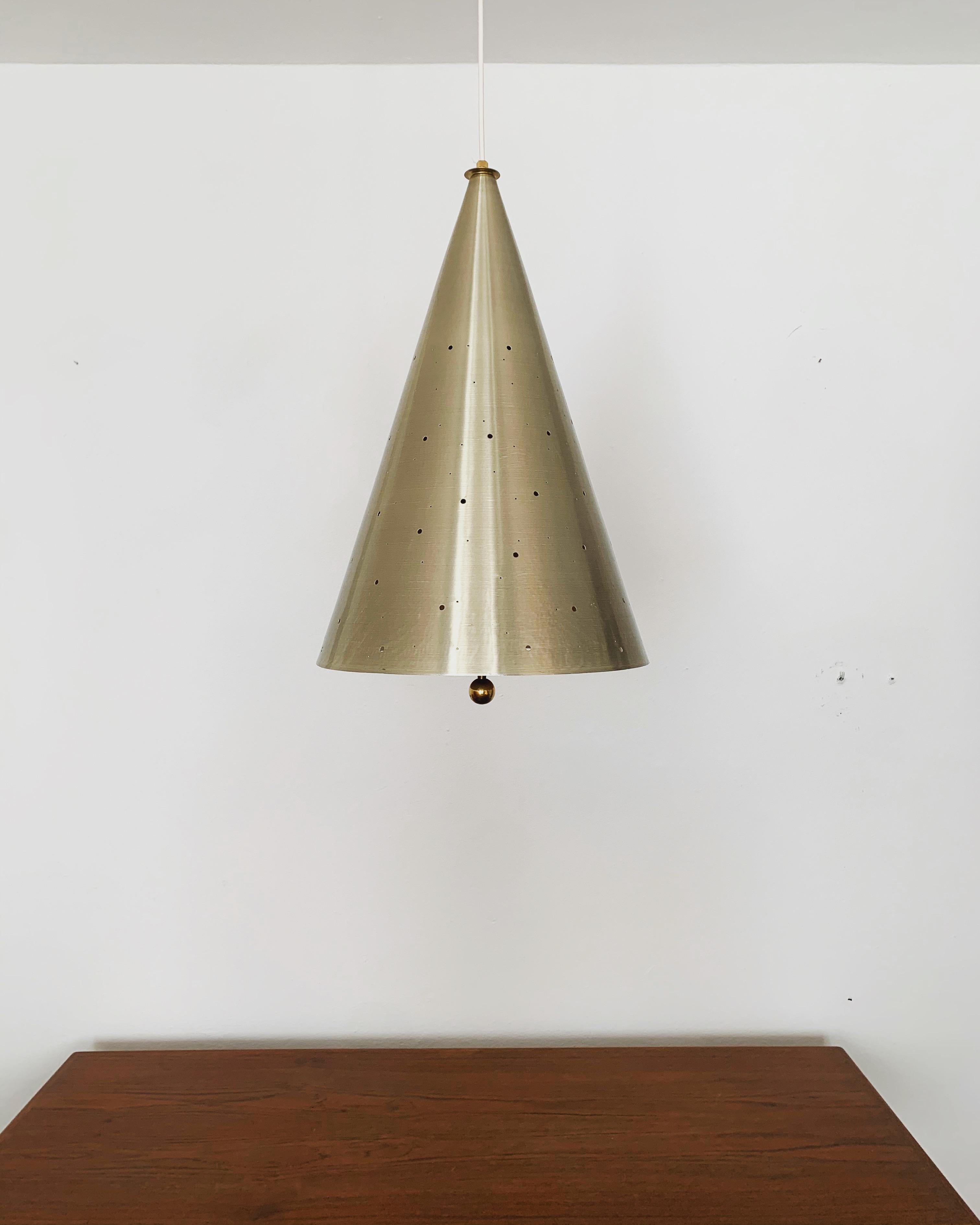 Mid-Century Modern Large Perforated Pendant Lamp For Sale
