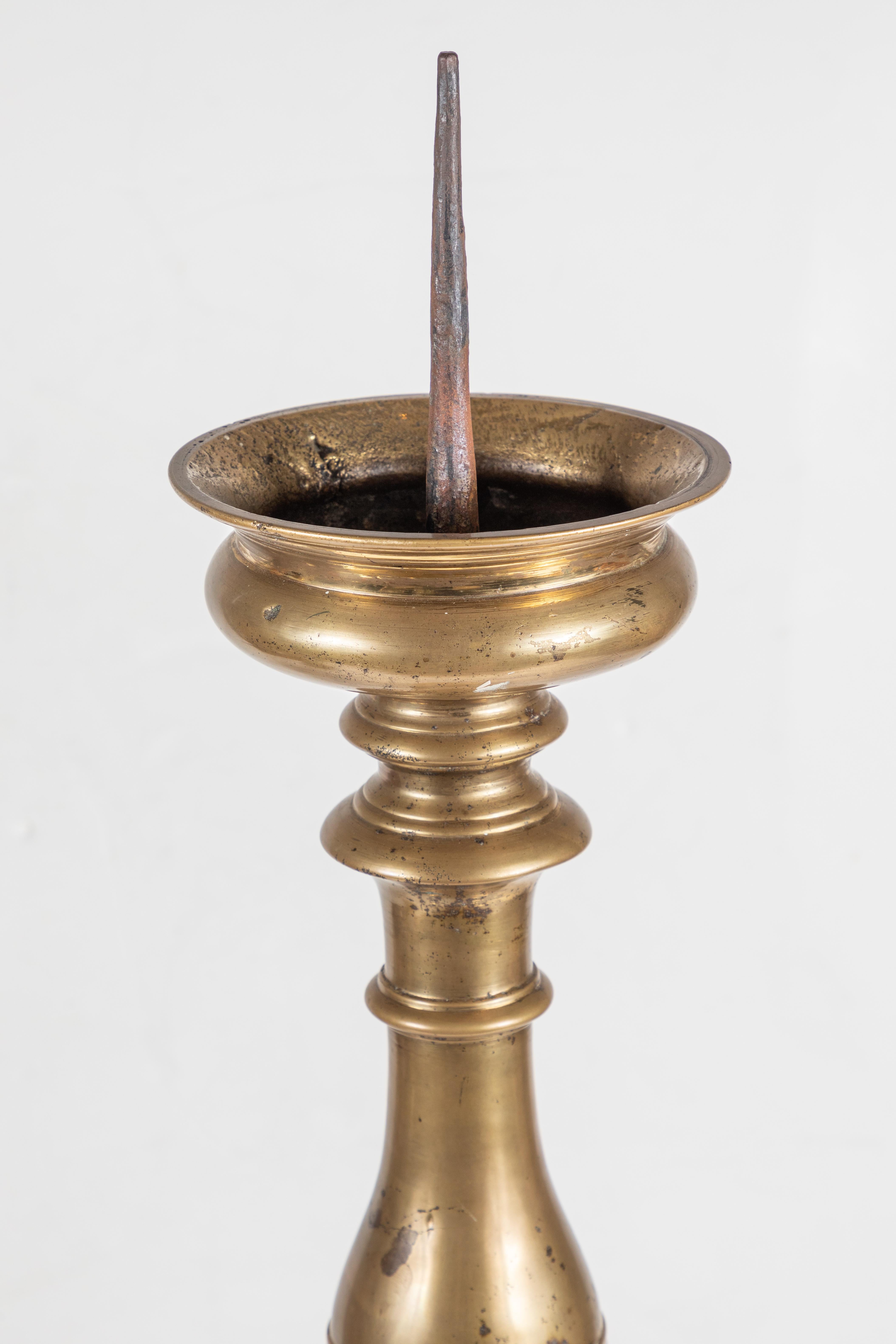 Large Period, Brass Candlesticks For Sale at 1stDibs