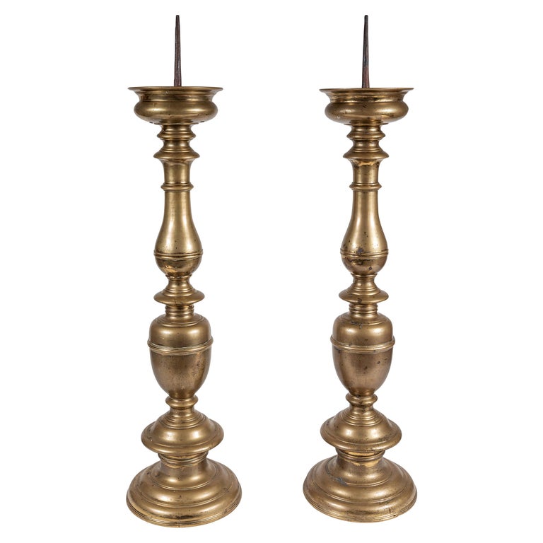 Large Period, Brass Candlesticks For Sale at 1stDibs large brass