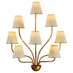 Large 'Persanne' Eight-Arm Wall Light in the Style of Jean Royère