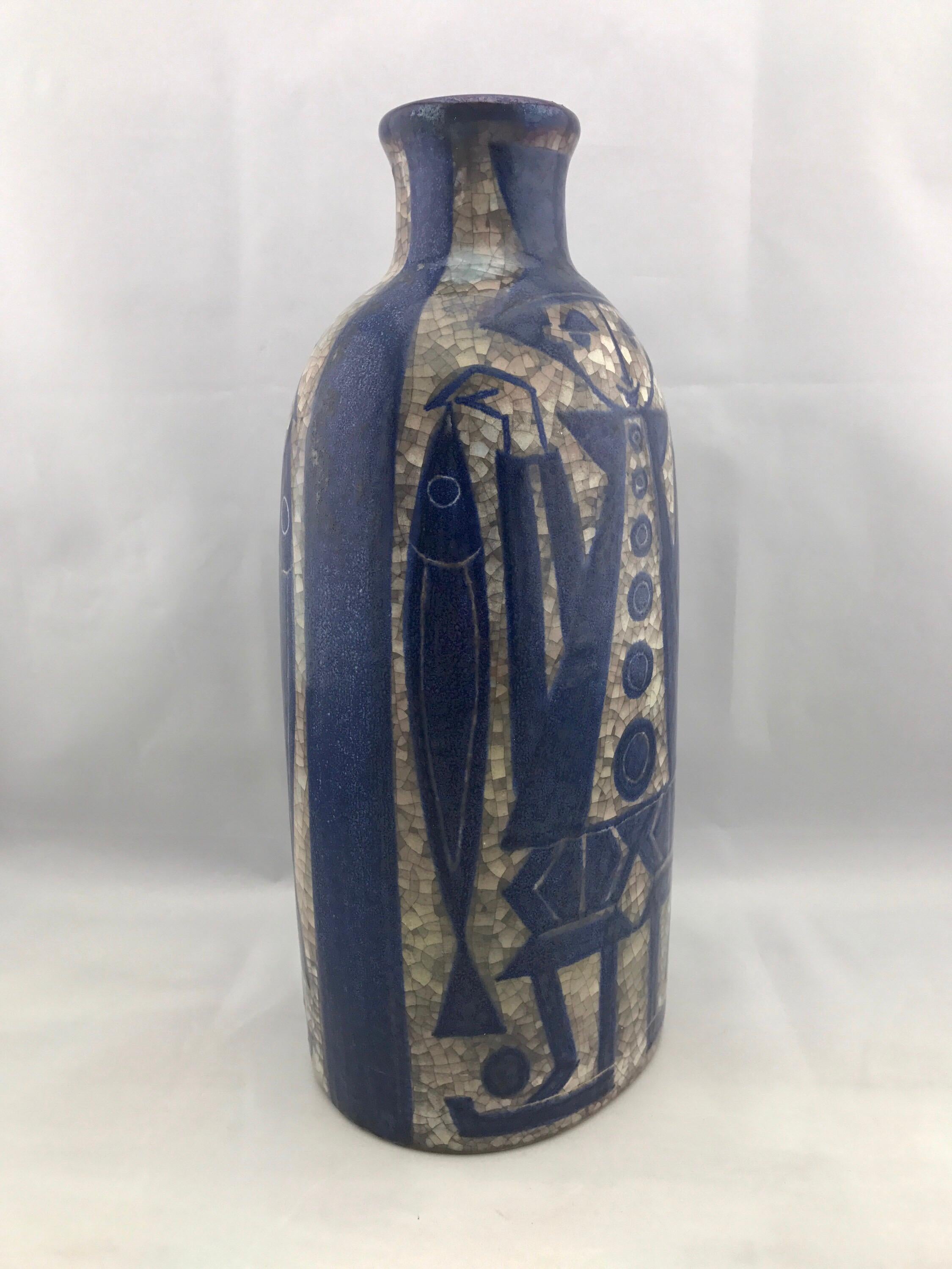 Large Persia vase by Marianne Starck for Michael Andersen & Sons. 
No known issues that would detract from value or aesthetics. Clean and ready for use.